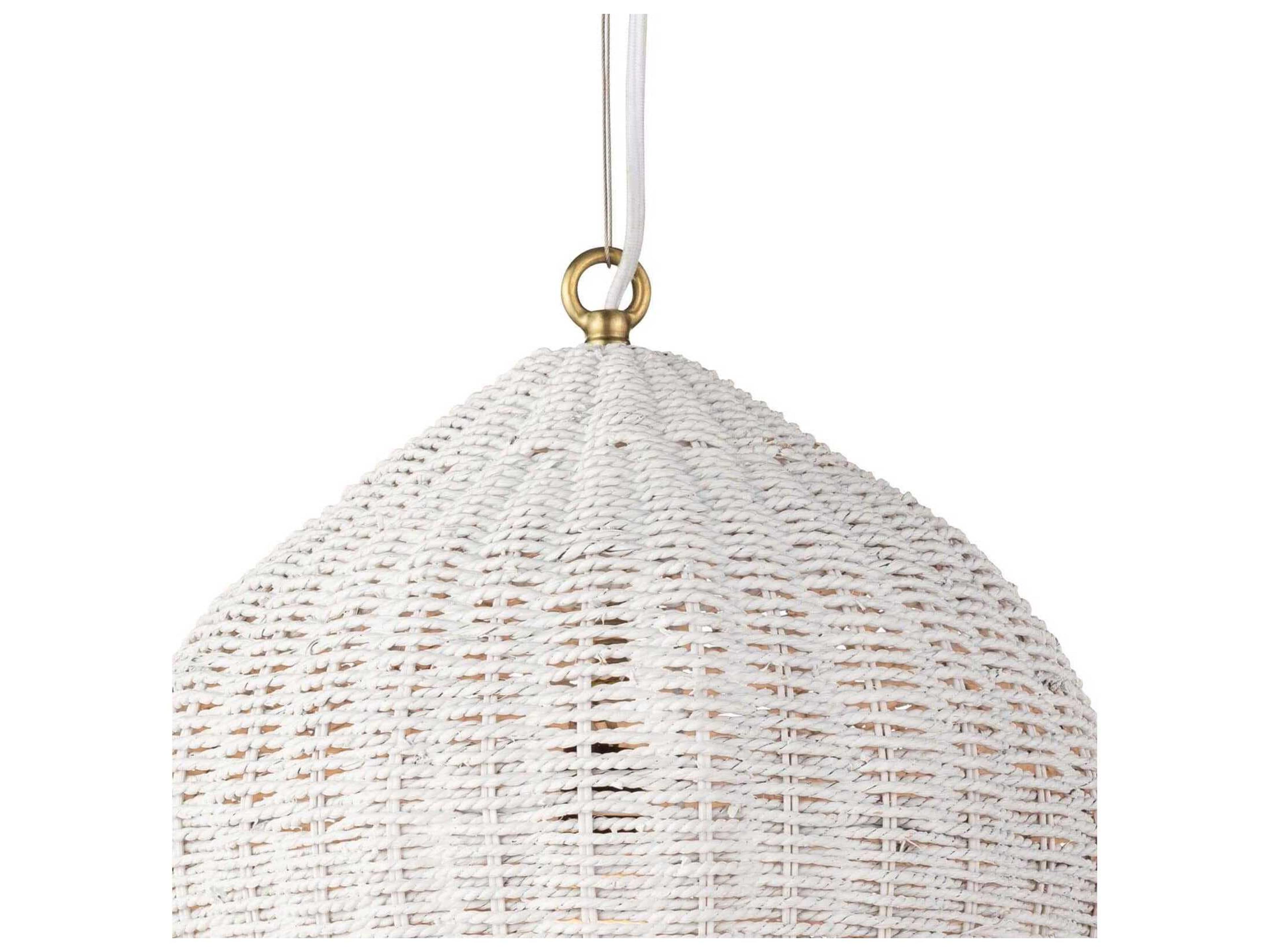 Regina Andrew 1-Light White Dome Pendant