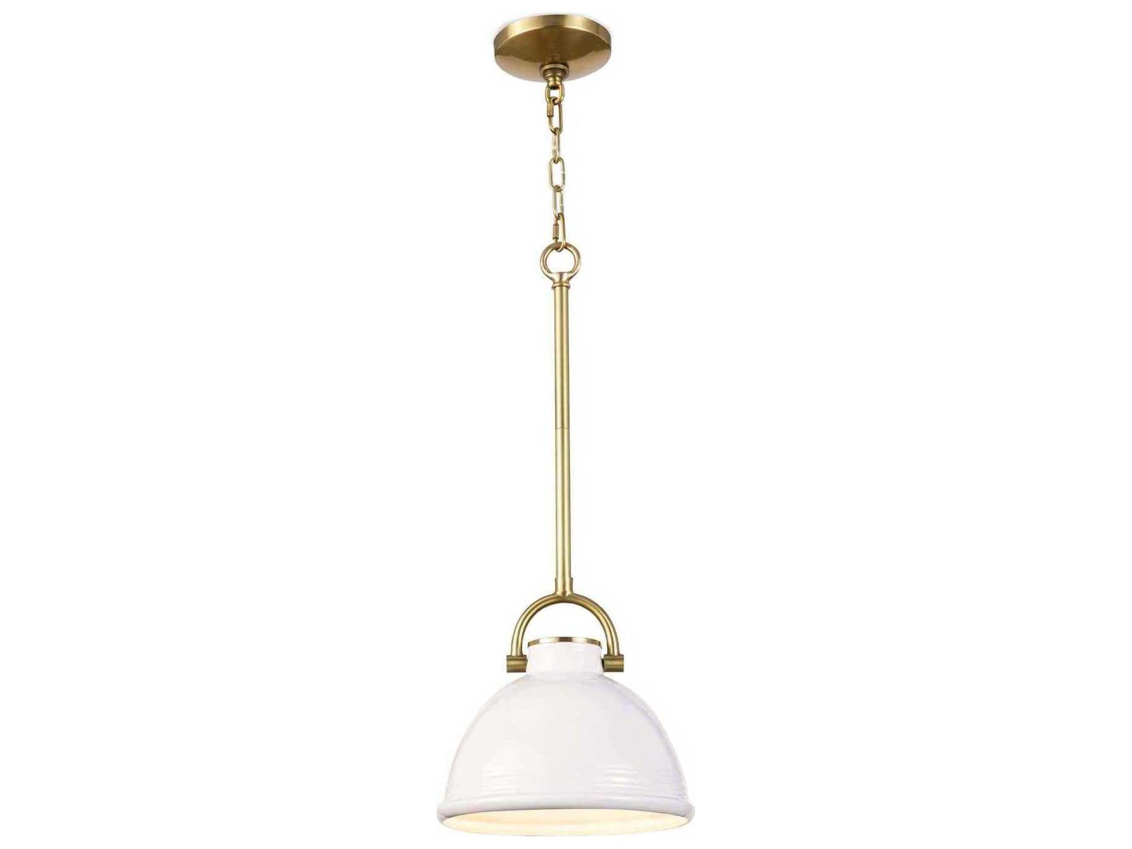 Eloise 1-Light White Bell Mini Pendant