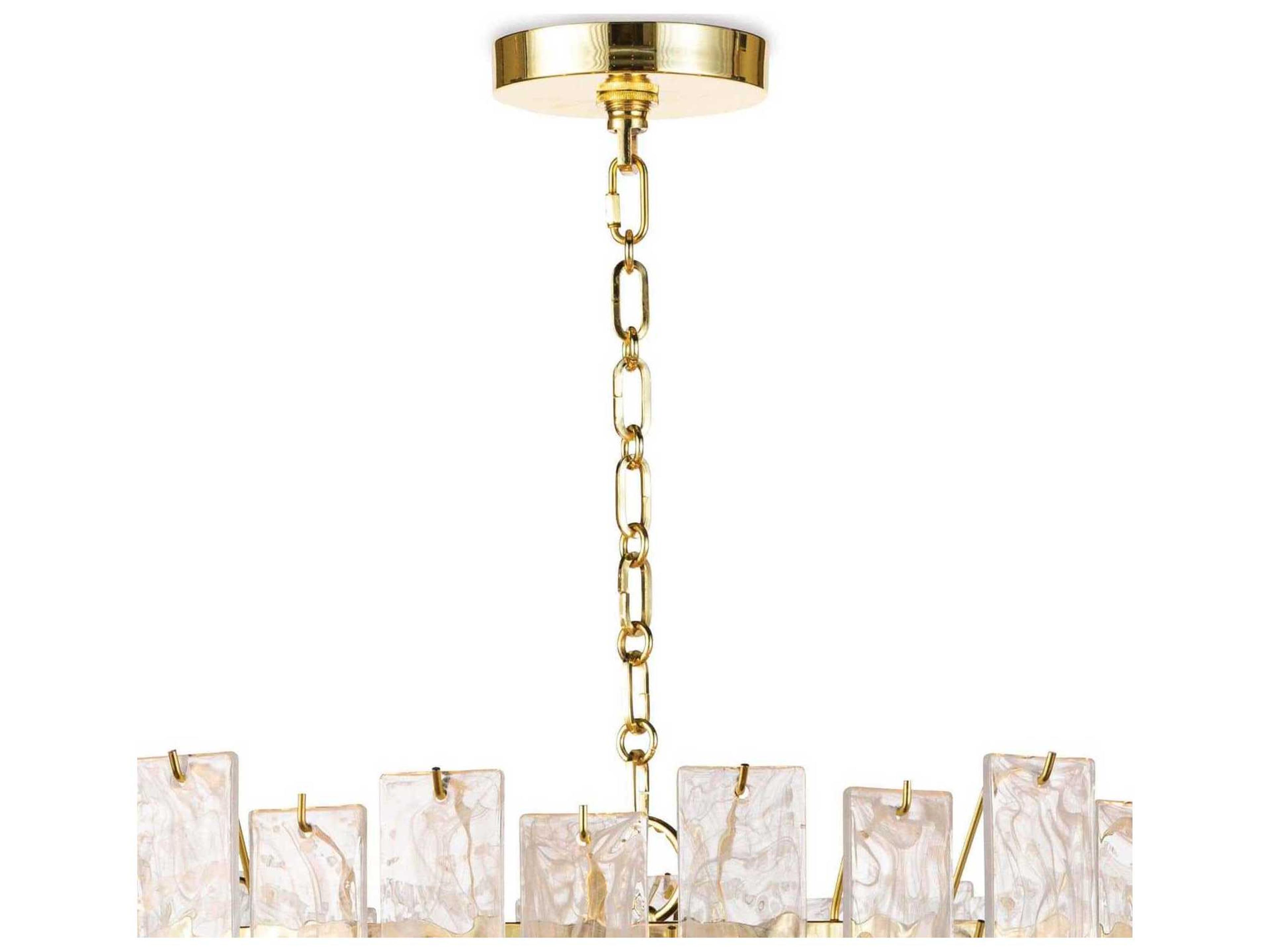 Regina Andrew Glacier 16-Light6-Light Clear Brass Glass Pendant