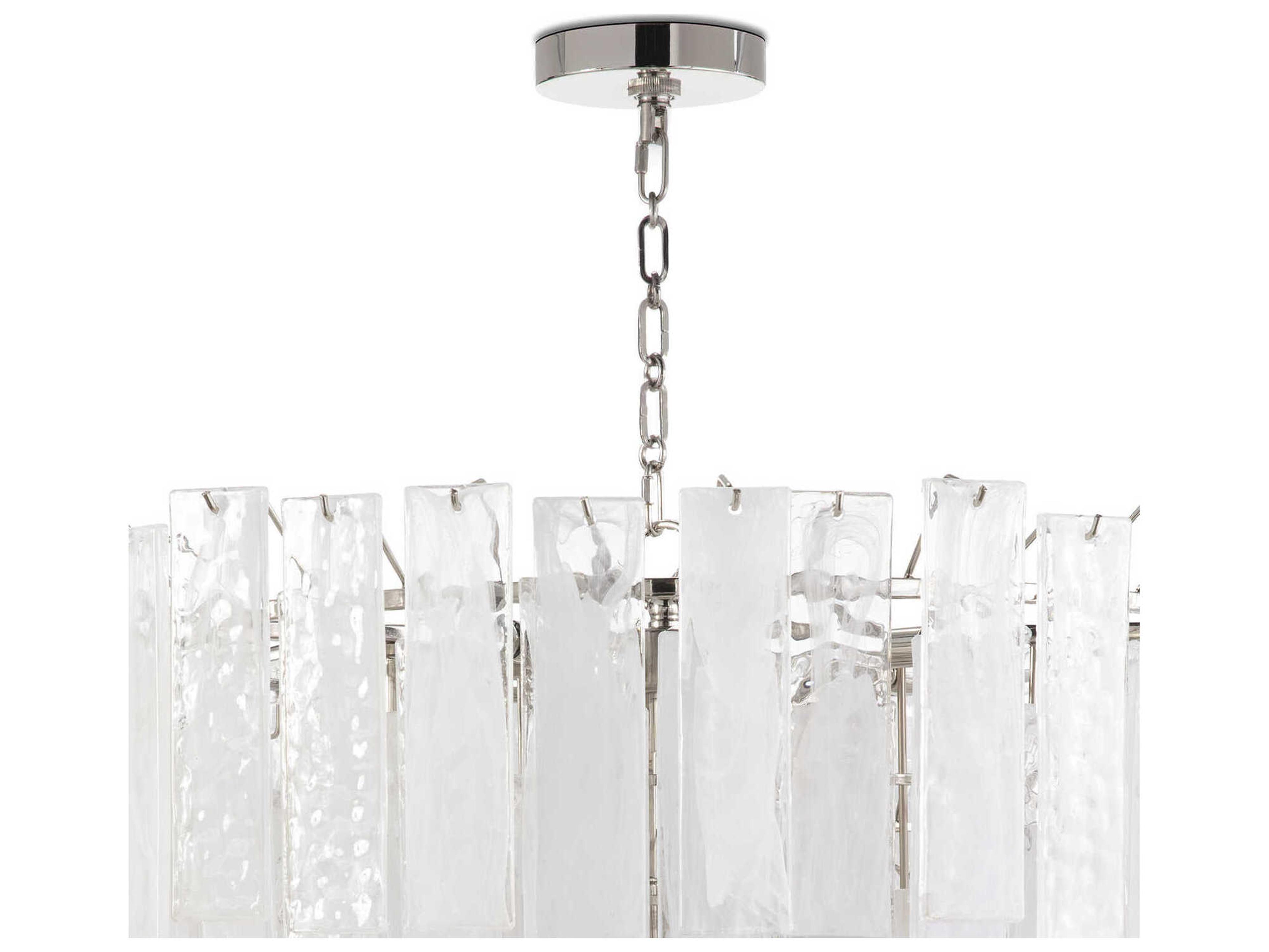 Regina Andrew Glacier 16-Light6-Light Clear Nickel Glass Pendant