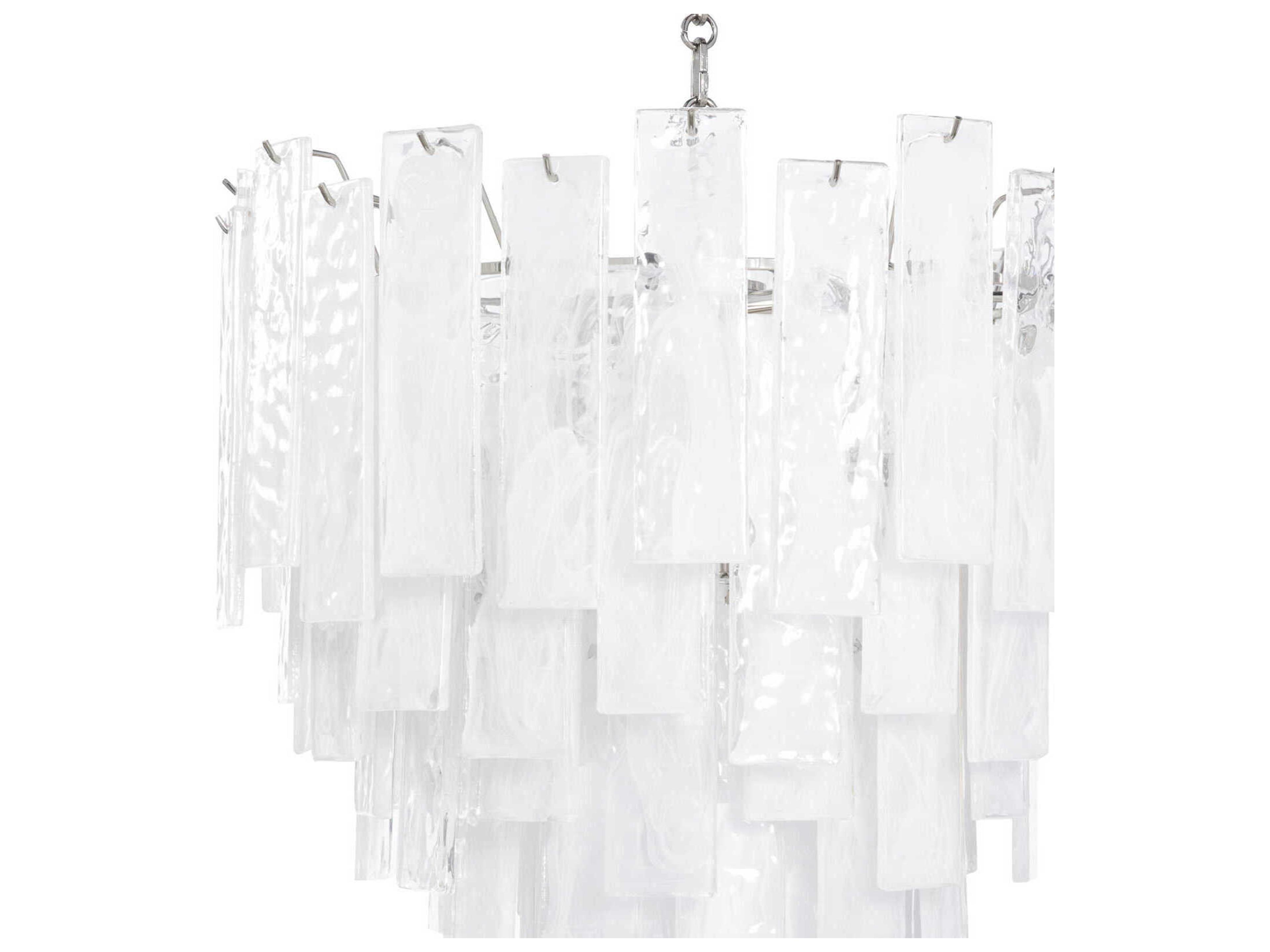 Regina Andrew Glacier 8-Light Clear Nickel Glass Pendant