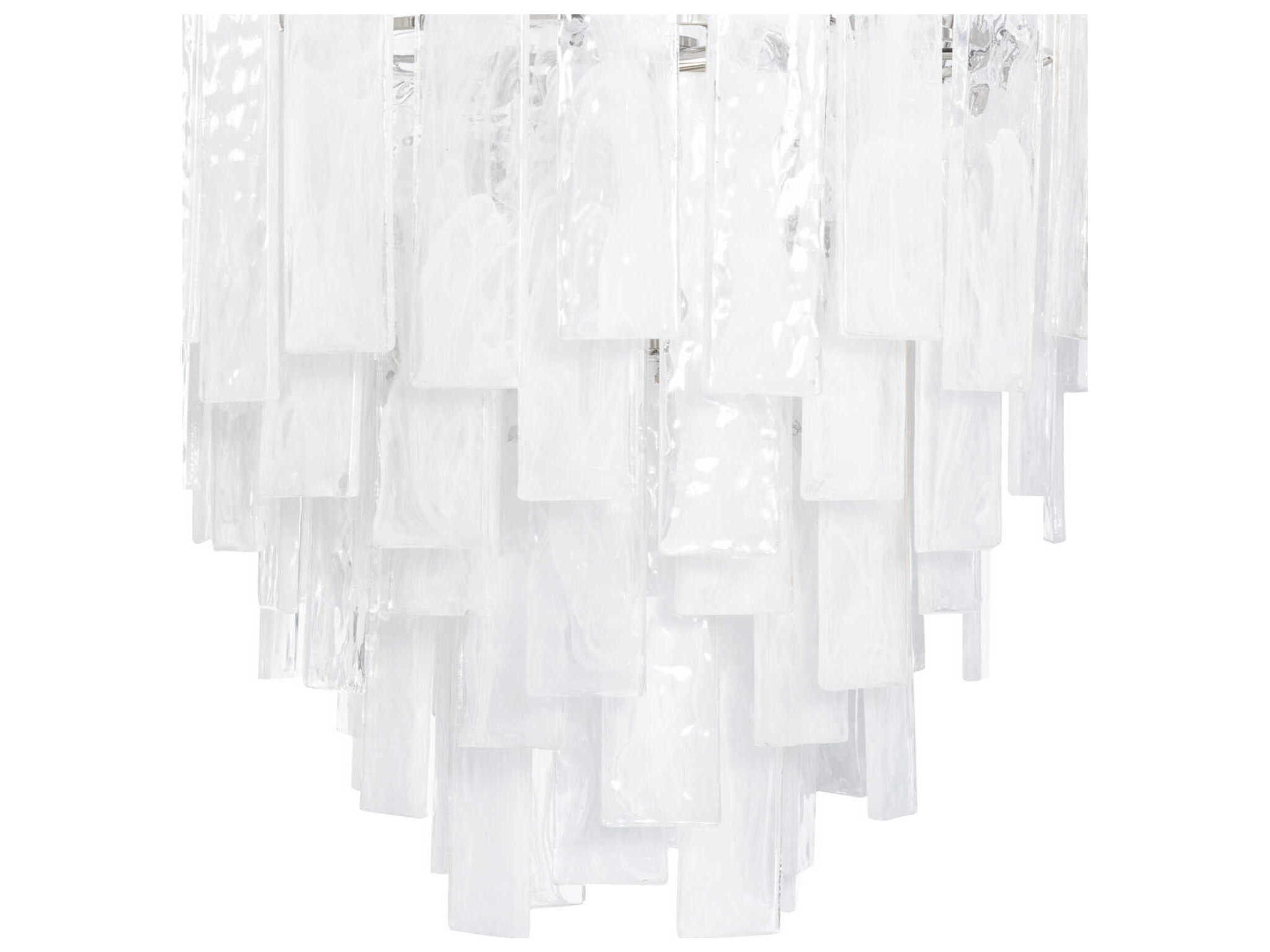 Regina Andrew Glacier 8-Light Clear Nickel Glass Pendant