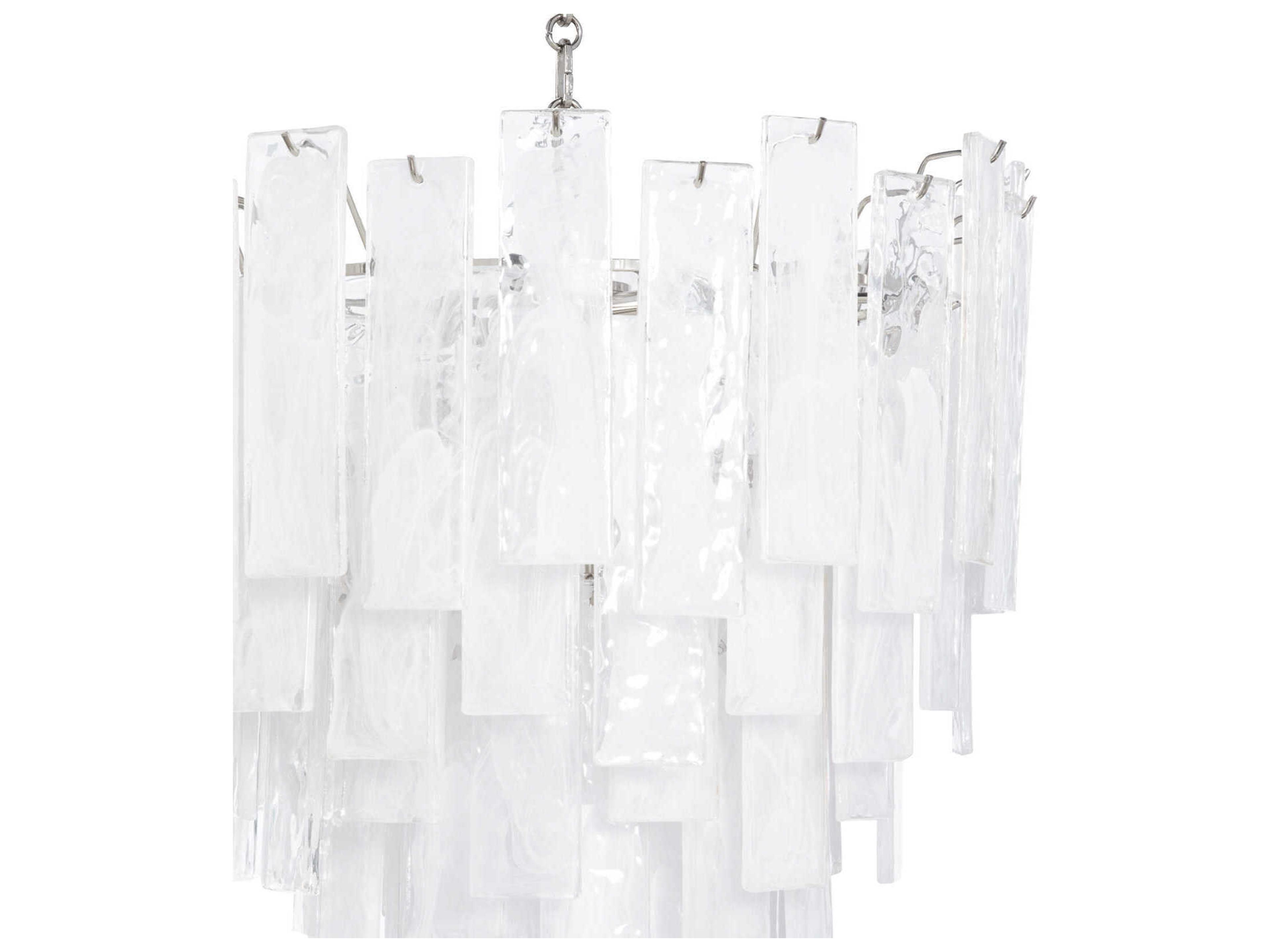 Regina Andrew Glacier 8-Light Clear Nickel Glass Pendant