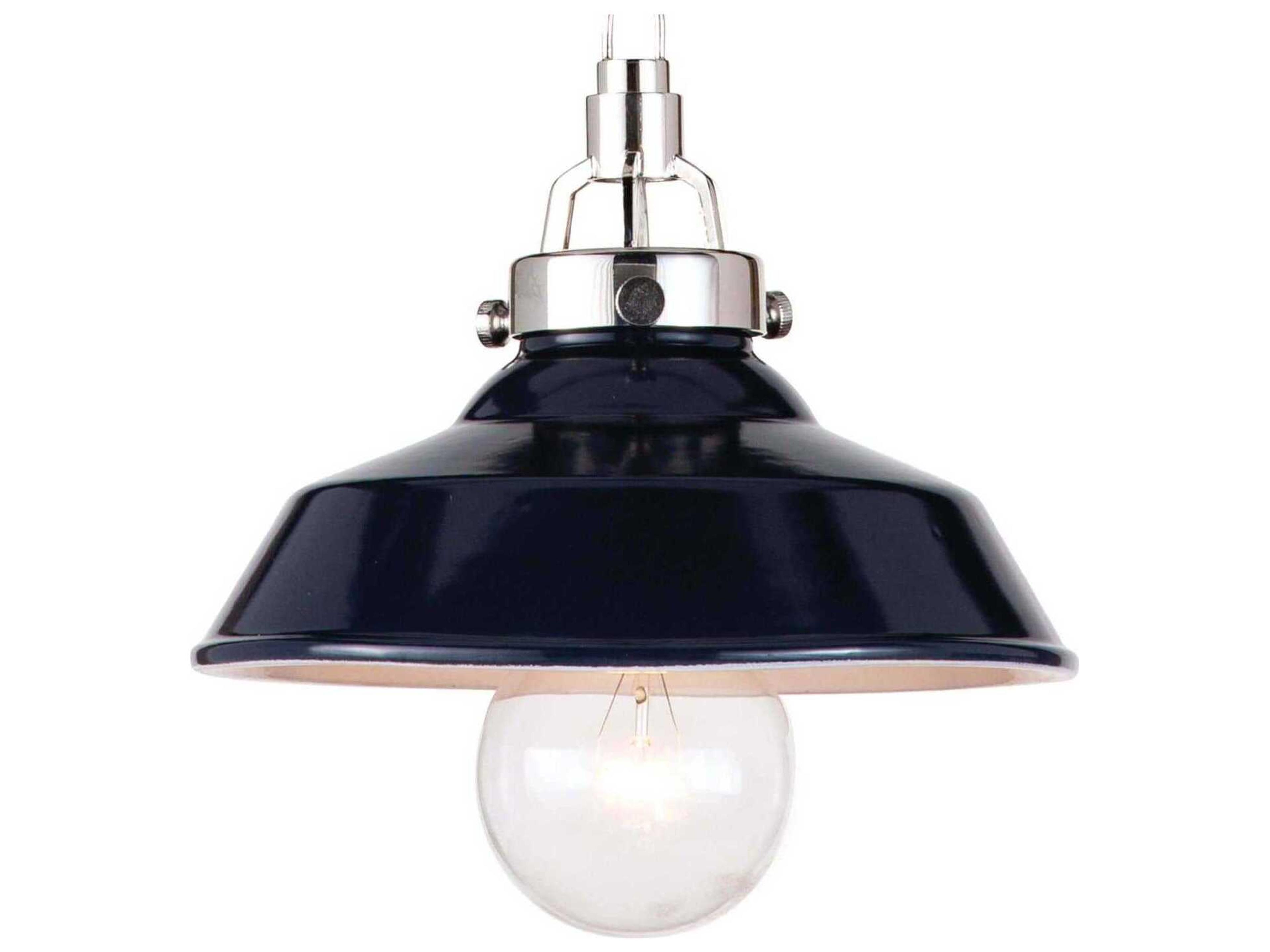 Regina Andrew 1-Light Blue Black Bell Mini Pendant