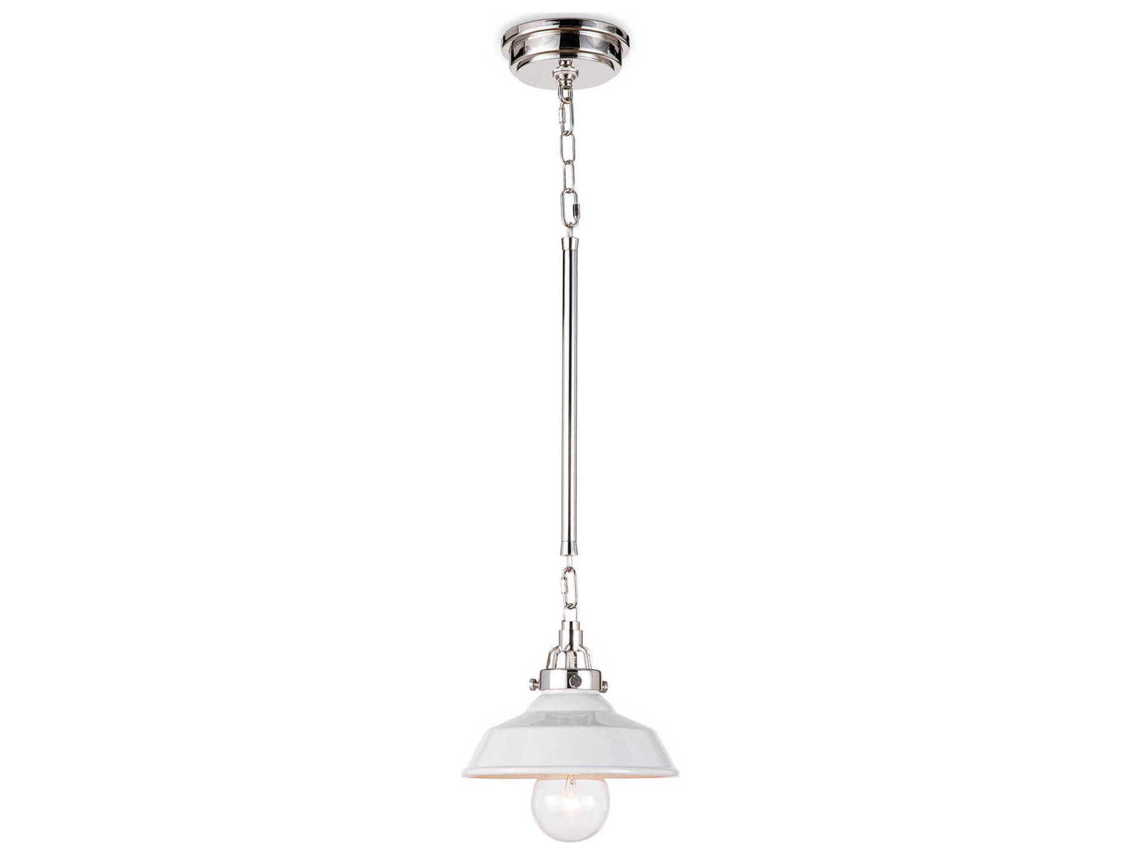 1-Light White Bell Mini Pendant