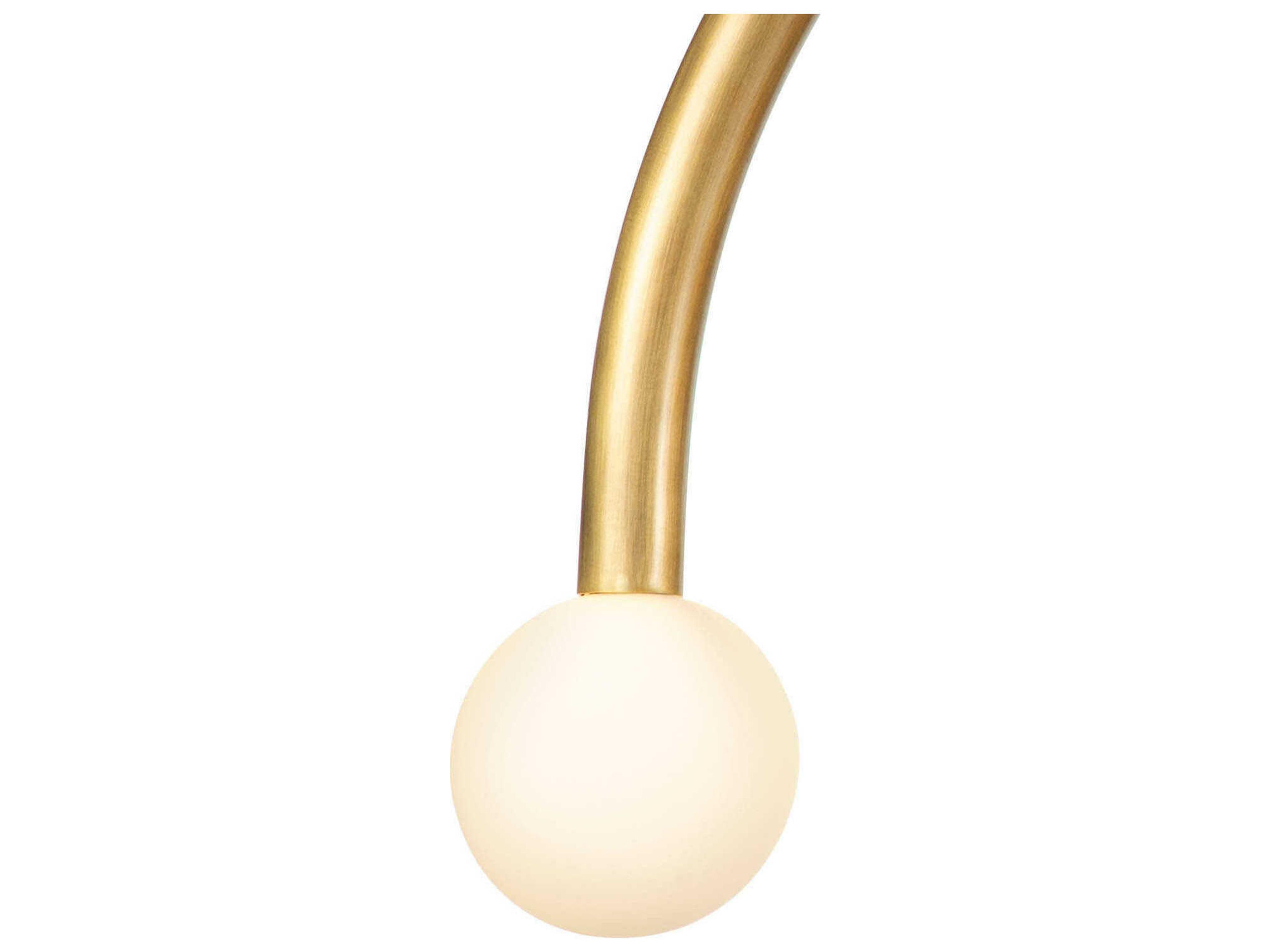 Regina Andrew Happy 2-Light Natural Brass Glass LED Globe Pendant