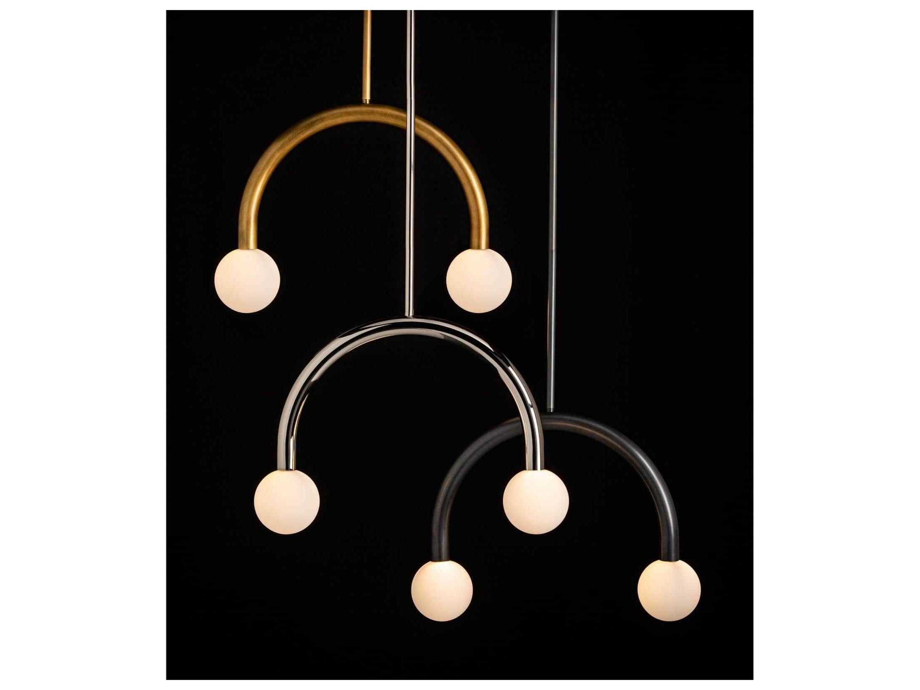 Regina Andrew Happy 2-Light Natural Brass Glass LED Globe Pendant