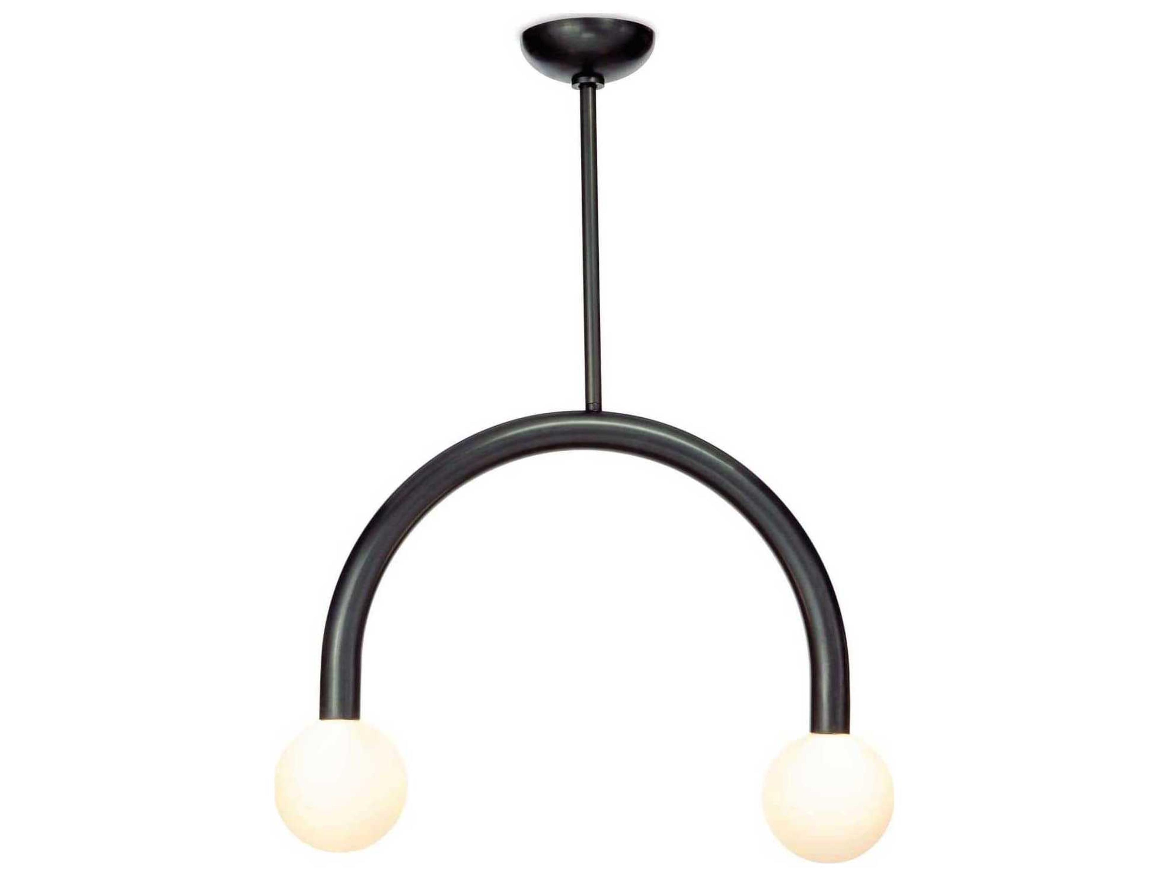 Happy 2-Light Oil Rubbed Bronze Glass LED Globe Pendant