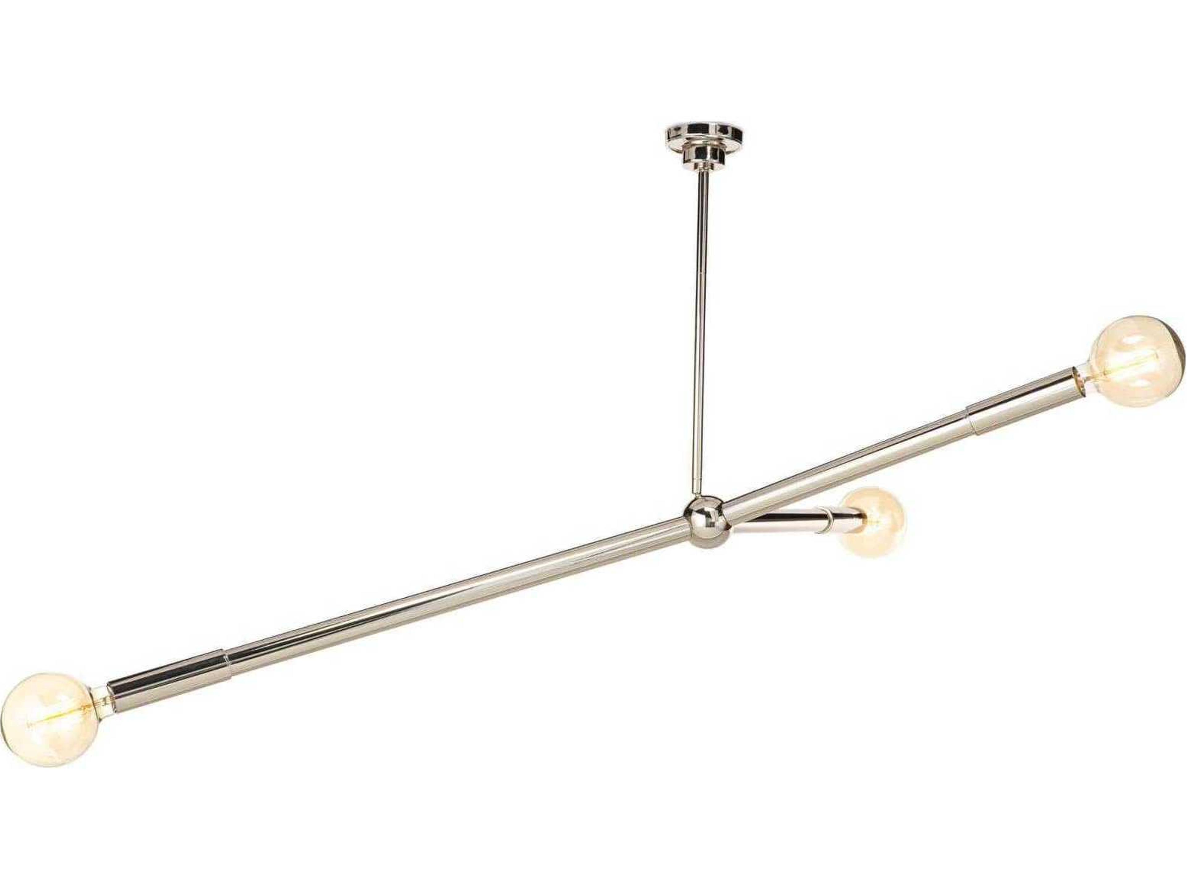 Talon 3-Light Polished Nickel Globe Chandelier