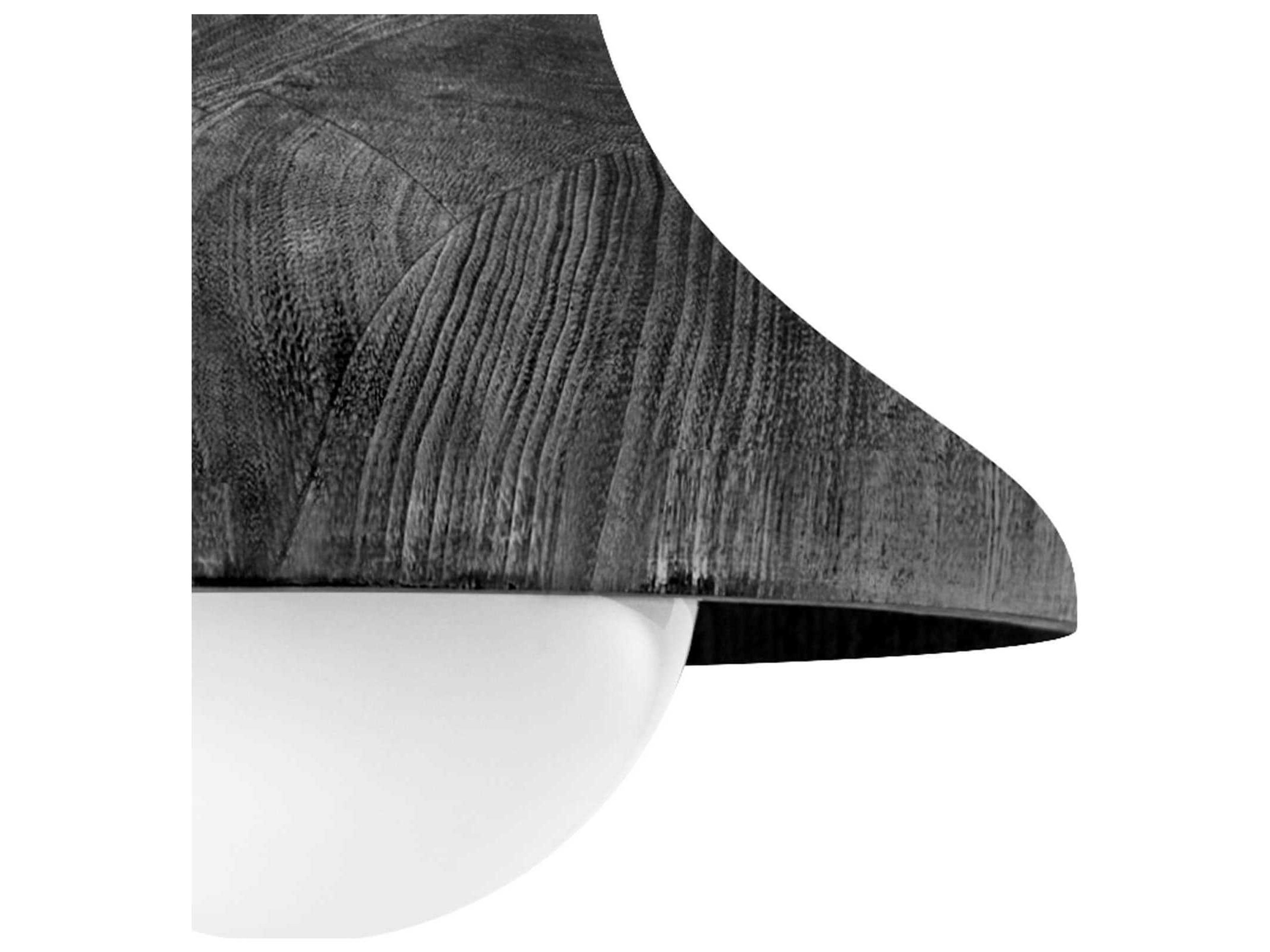 Regina Andrew 1-Light Ebony Black Bell Flush Mount