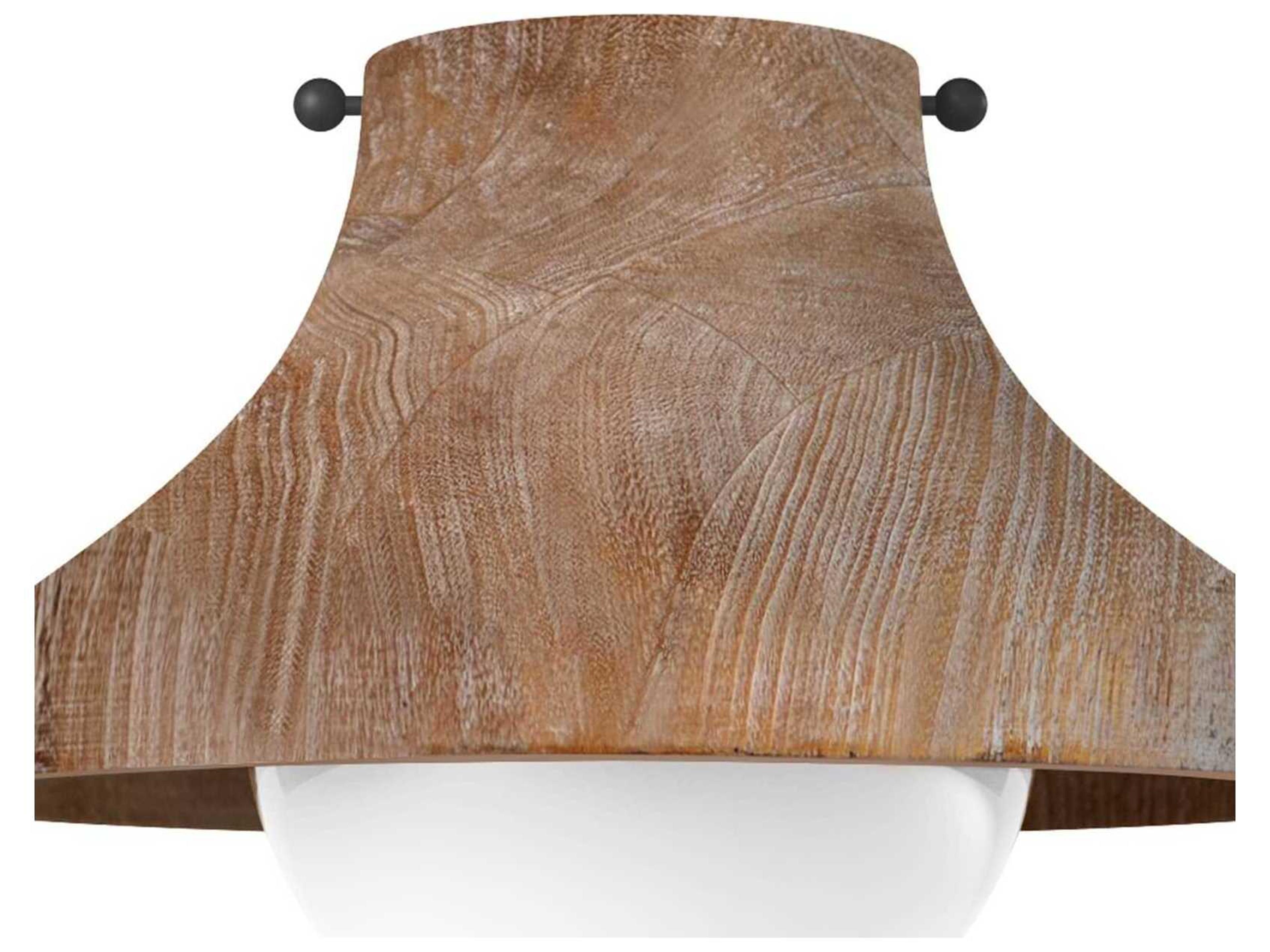Regina Andrew 1-Light Natural Brown Bell Flush Mount