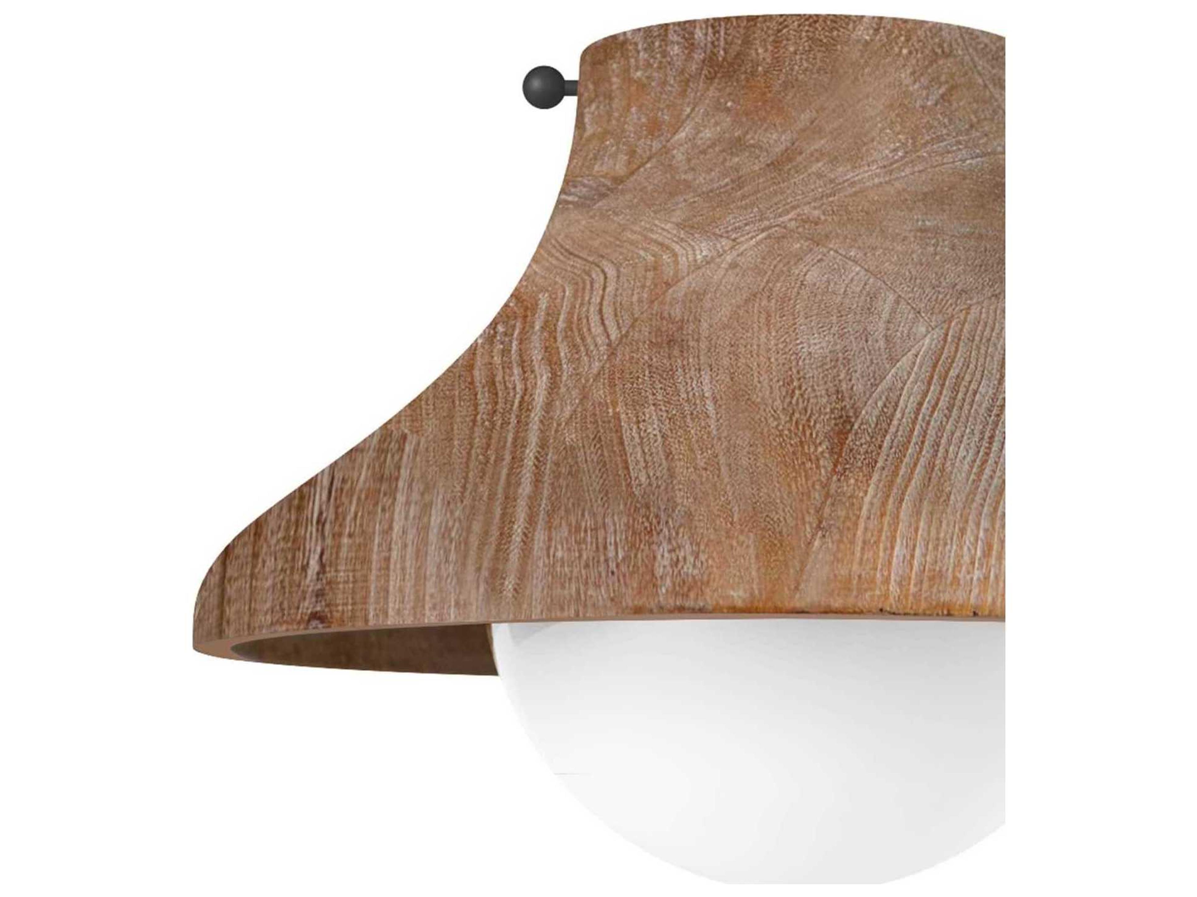 Regina Andrew 1-Light Natural Brown Bell Flush Mount