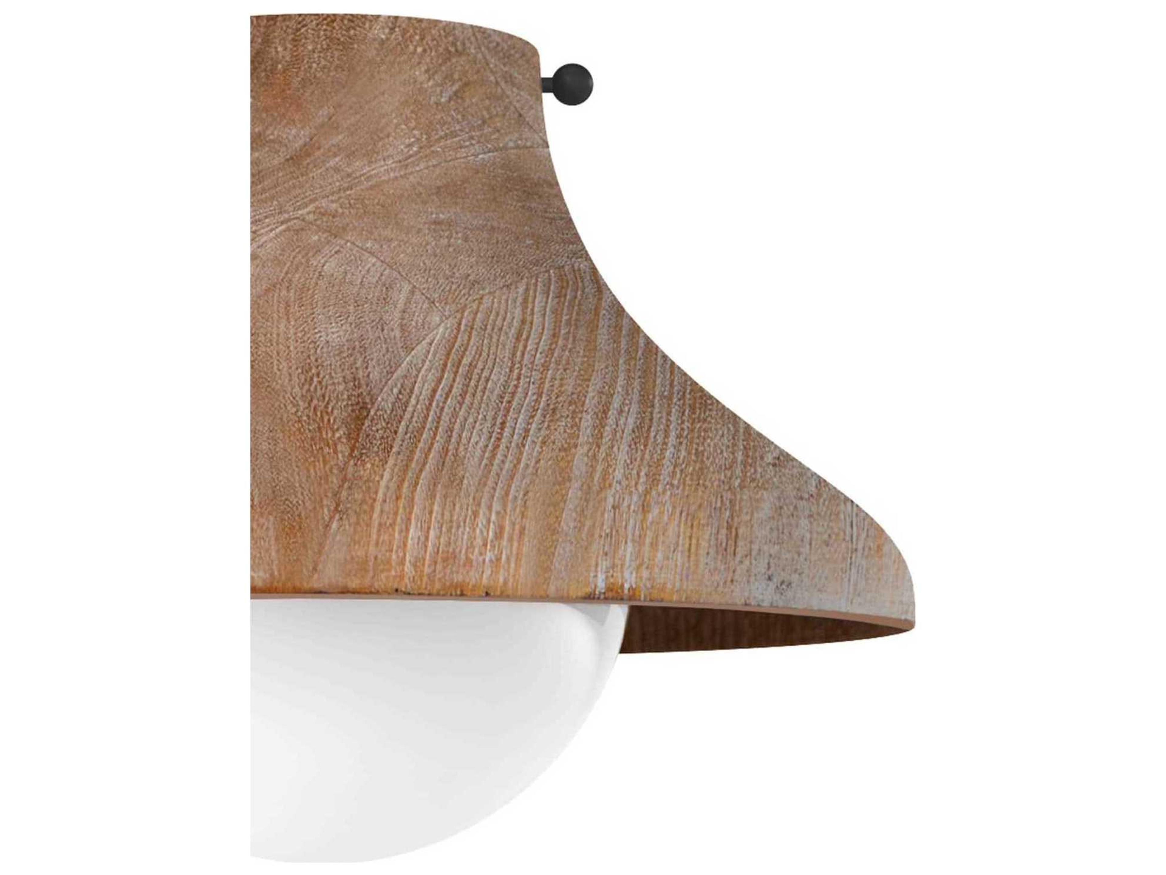 Regina Andrew 1-Light Natural Brown Bell Flush Mount