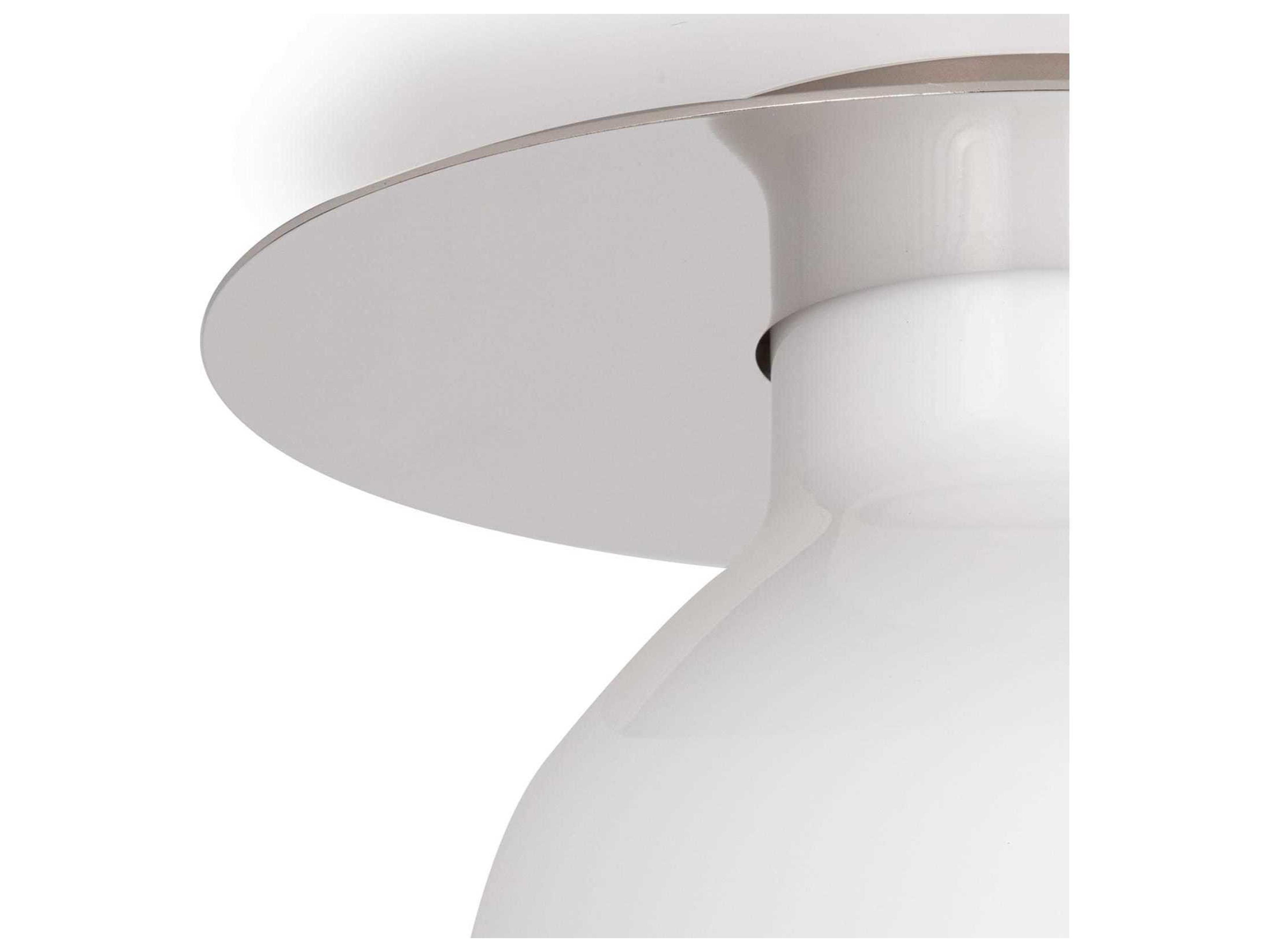 Regina Andrew Mixer 1-Light White Glass Bell Flush Mount