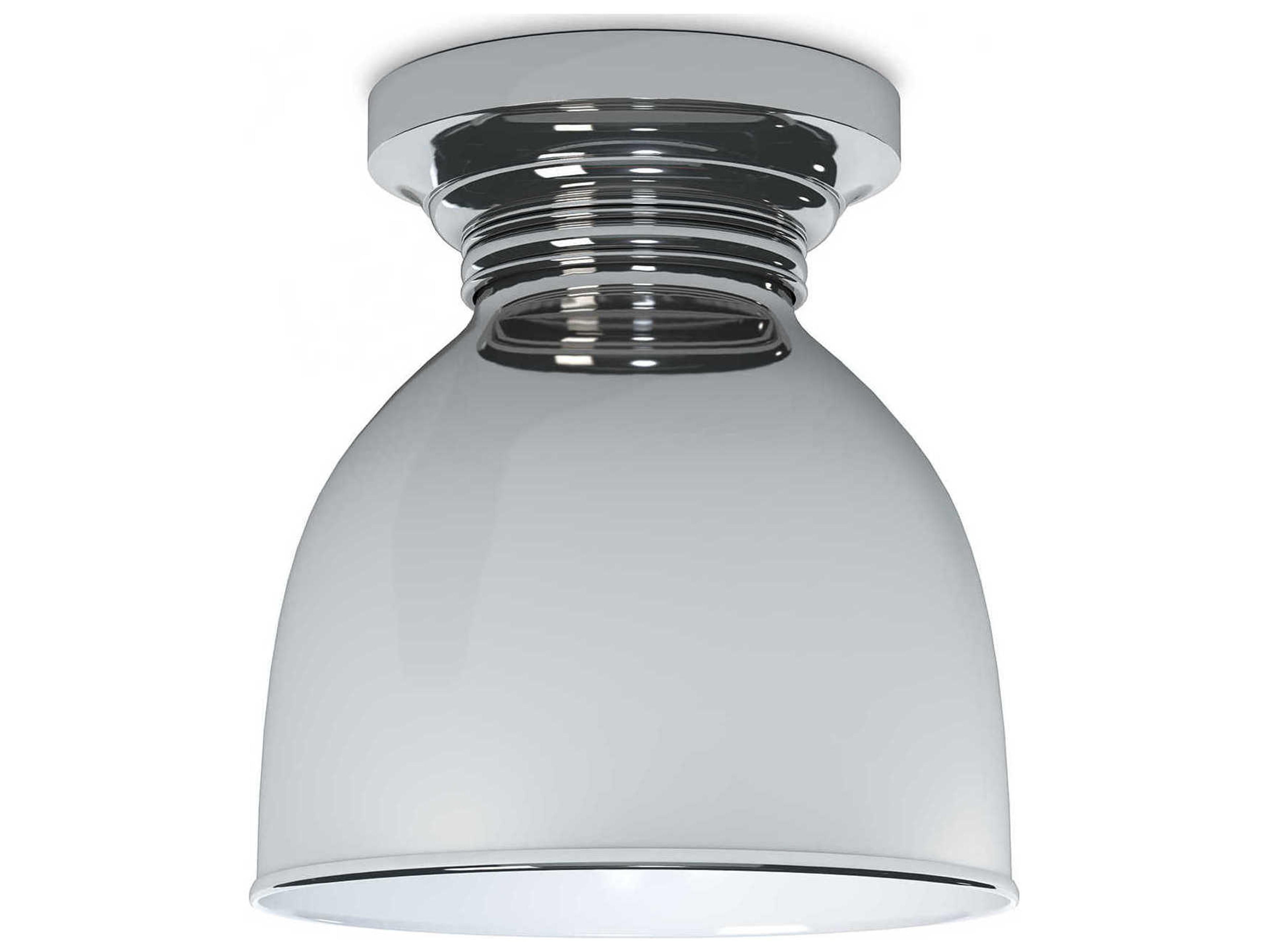 Regina Andrew 1-Light Polished Nickel Bell Flush Mount