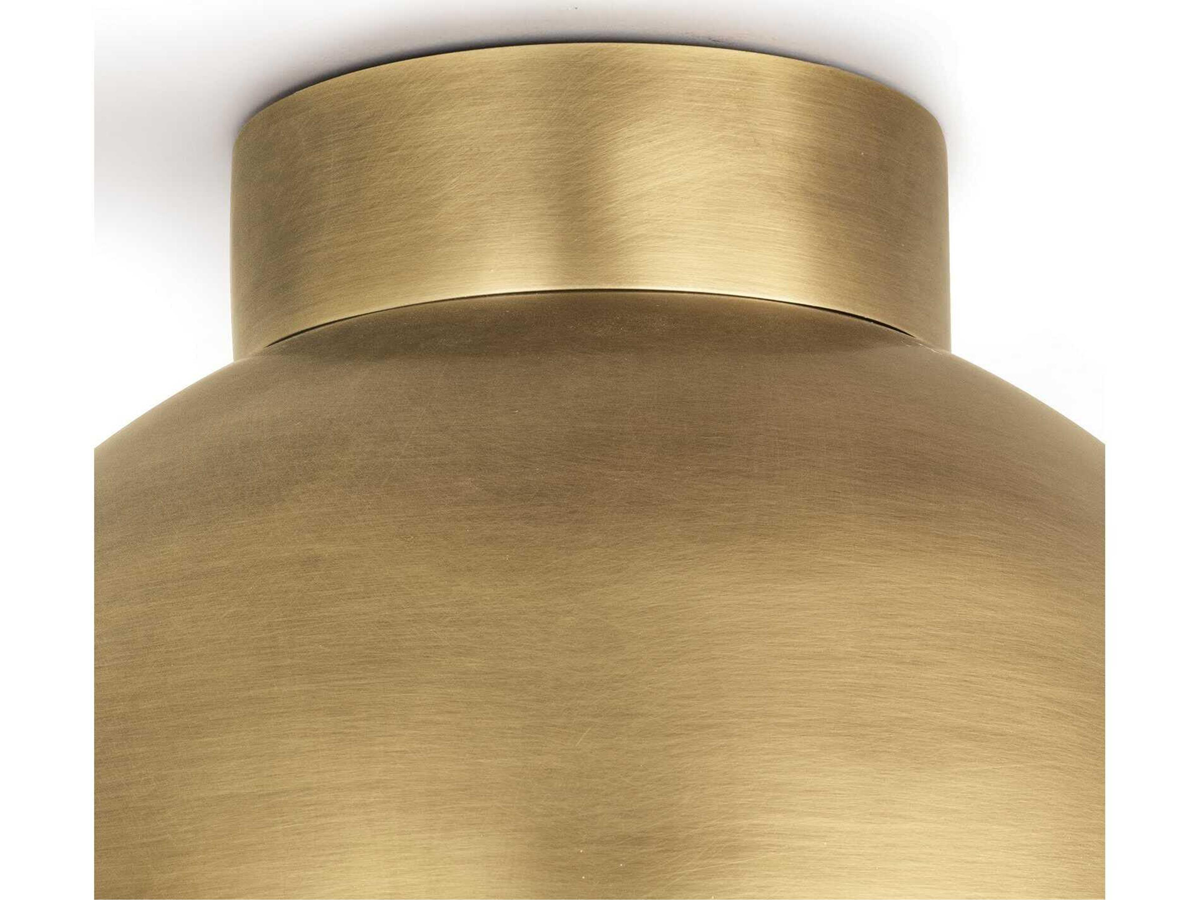 Regina Andrew Montreux 1-Light Natural Brass Flush Mount