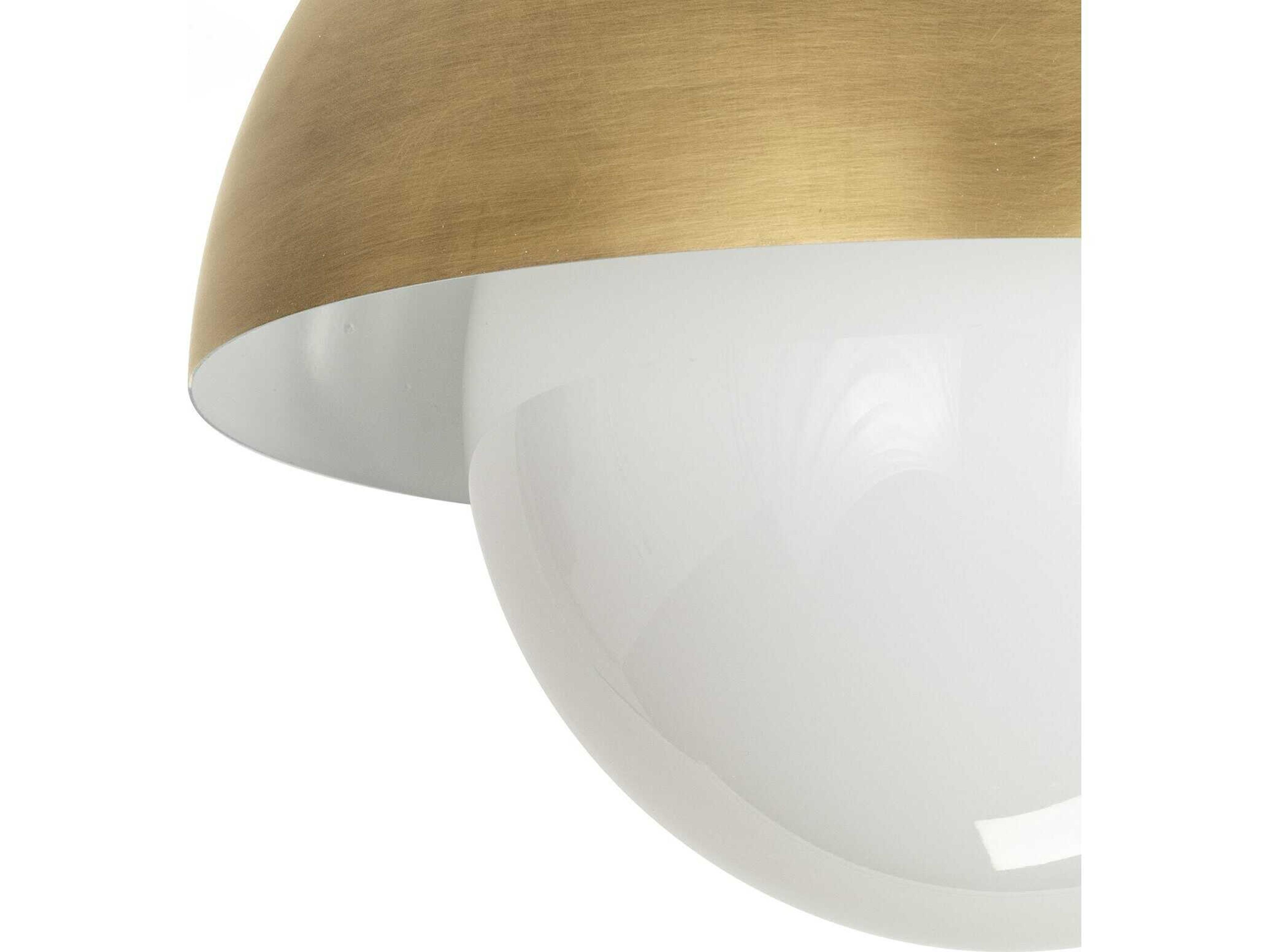 Regina Andrew Montreux 1-Light Natural Brass Flush Mount