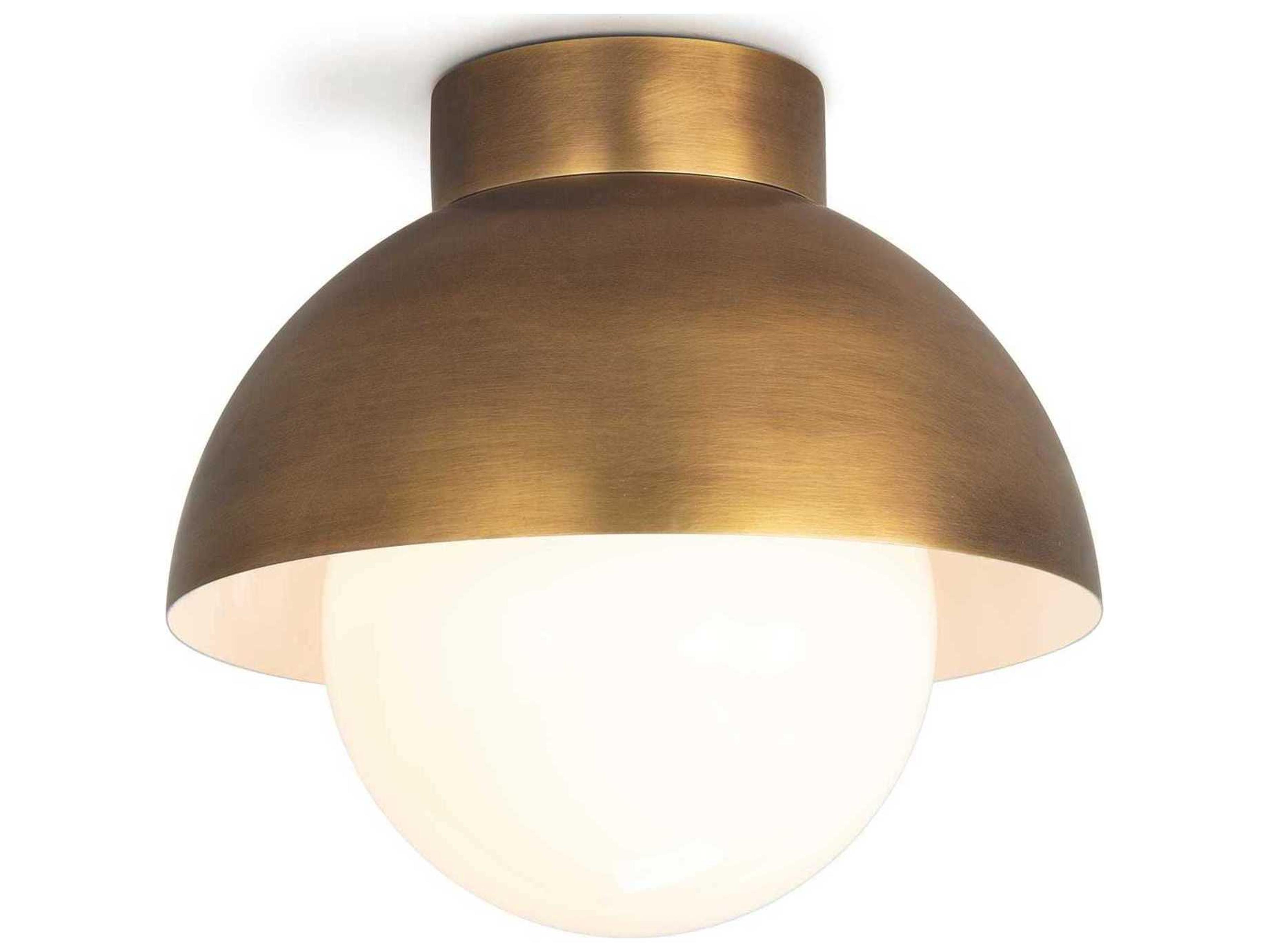 Regina Andrew Montreux 1-Light Natural Brass Flush Mount