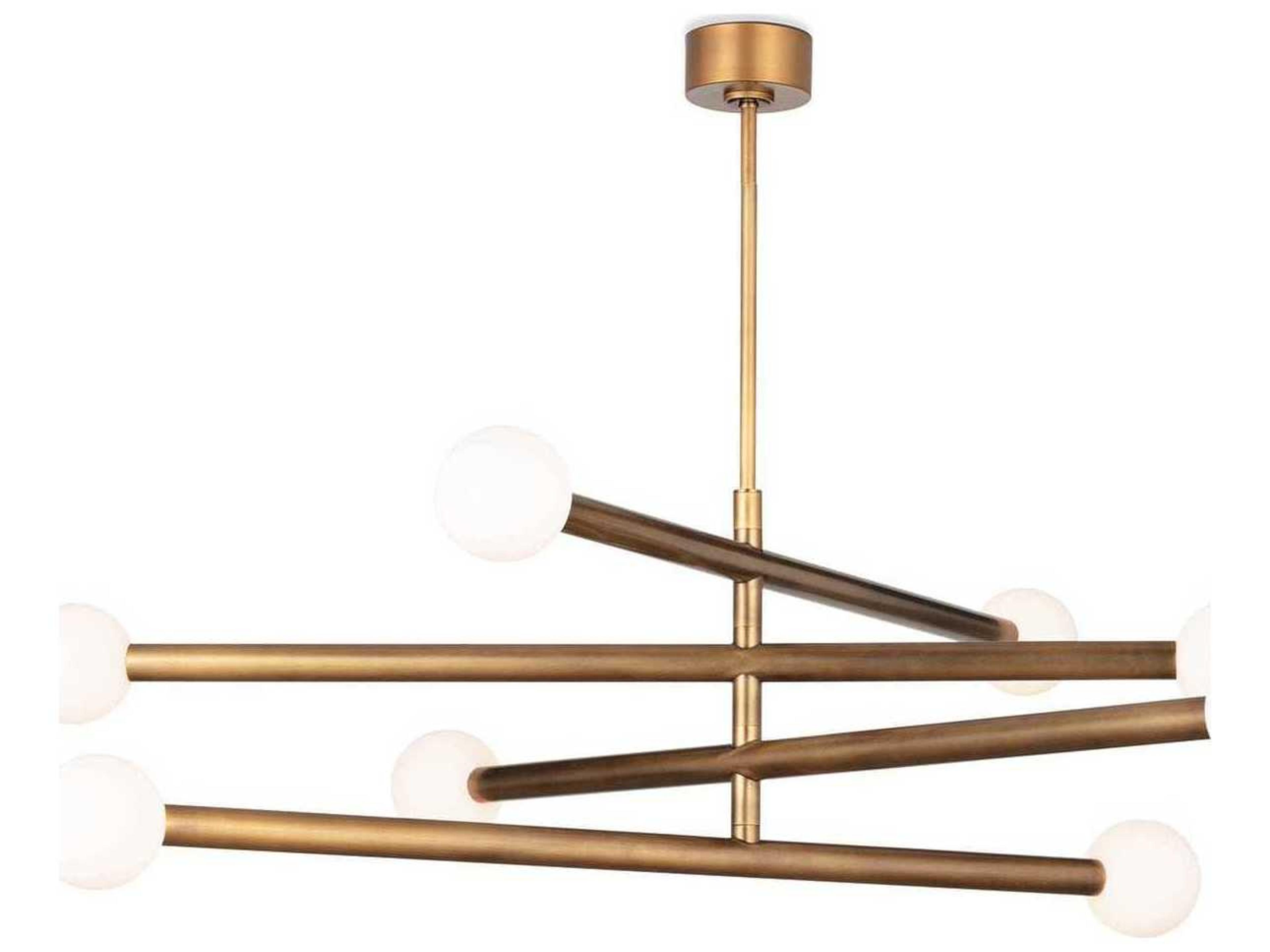 Beaubien 8-Light Natural Brass Globe Sputnik Chandelier