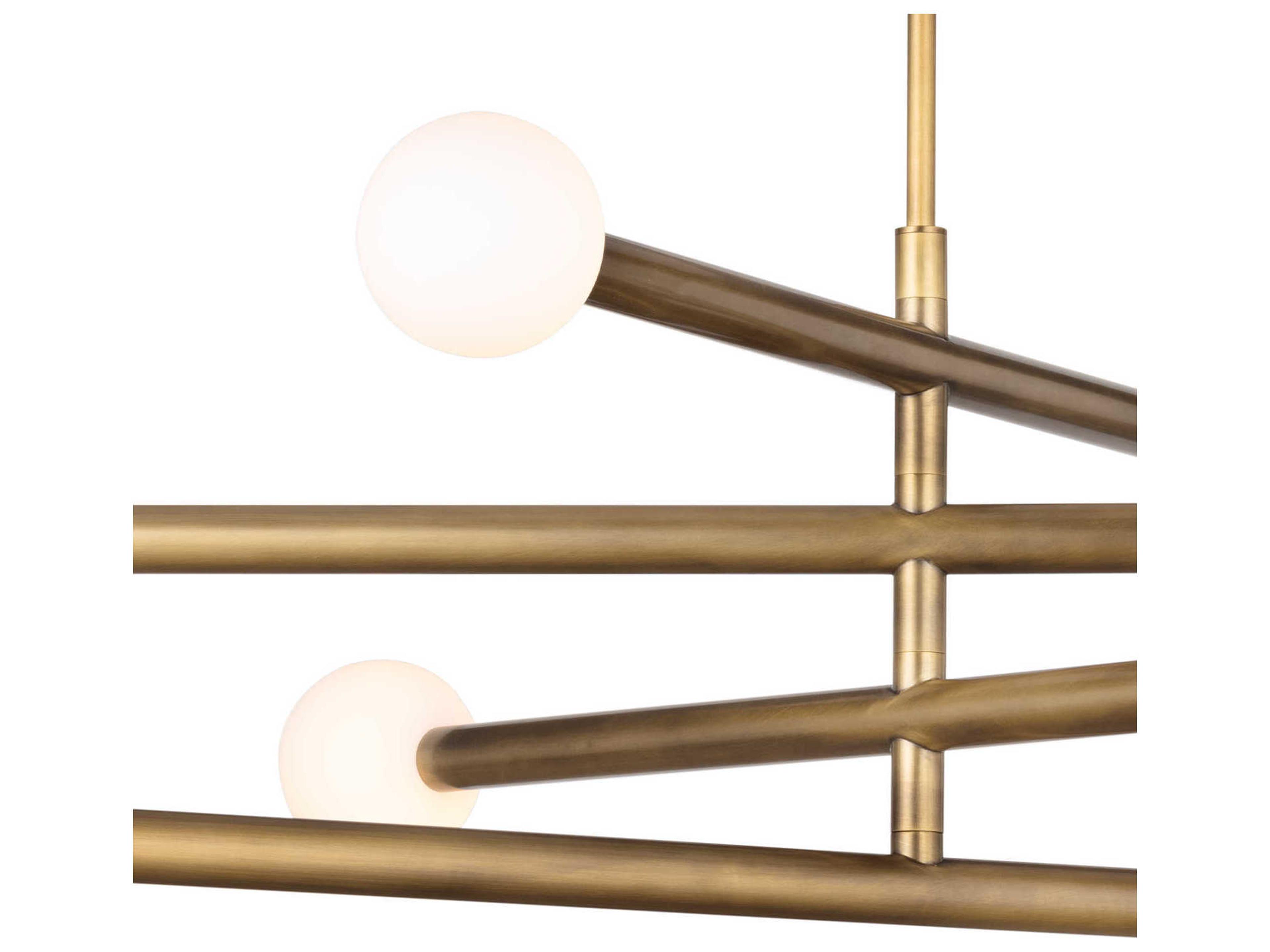 Regina Andrew Beaubien 8-Light Natural Brass Globe Sputnik Chandelier