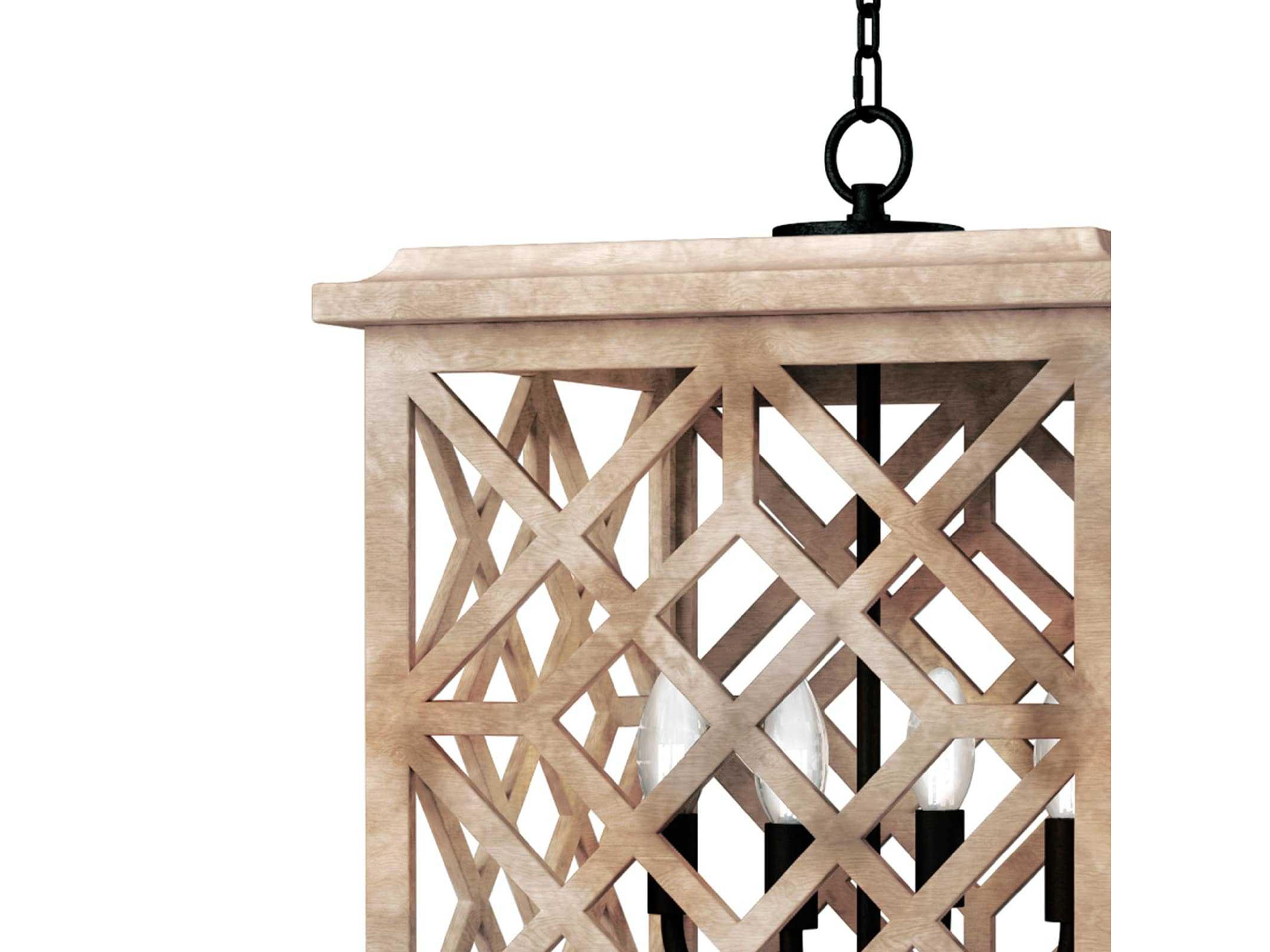 Regina Andrew Chatham 4-Light Natural Brown Candelabra Lantern Chandelier