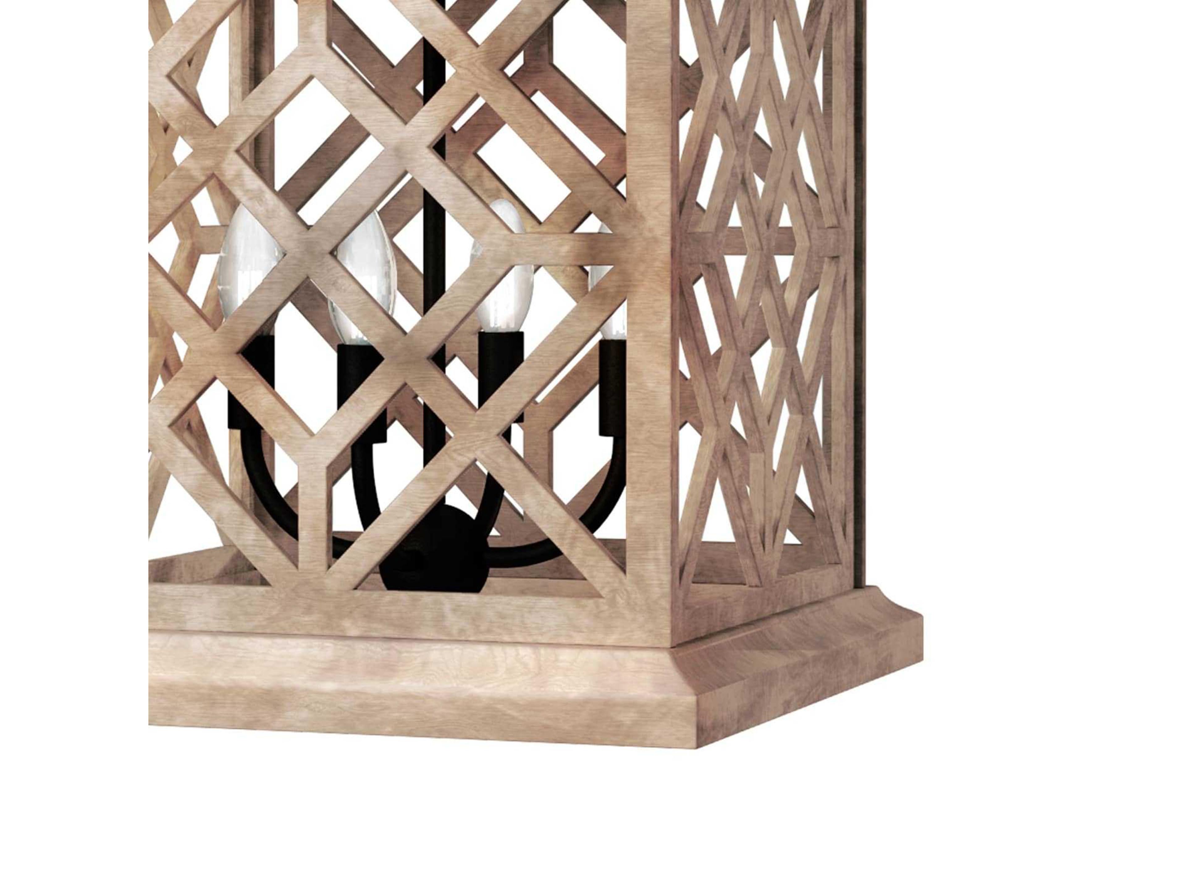 Regina Andrew Chatham 4-Light Natural Brown Candelabra Lantern Chandelier