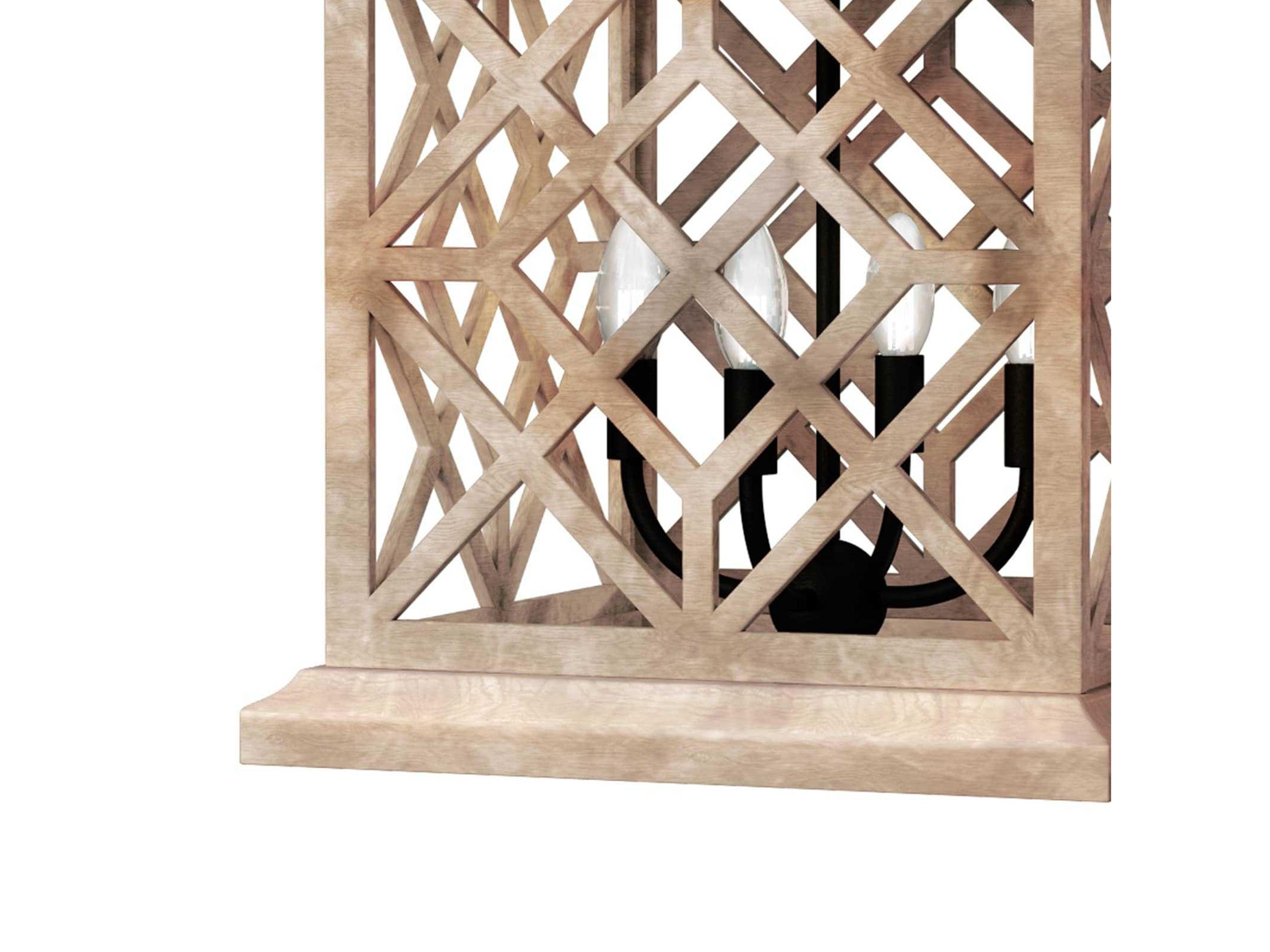 Regina Andrew Chatham 4-Light Natural Brown Candelabra Lantern Chandelier