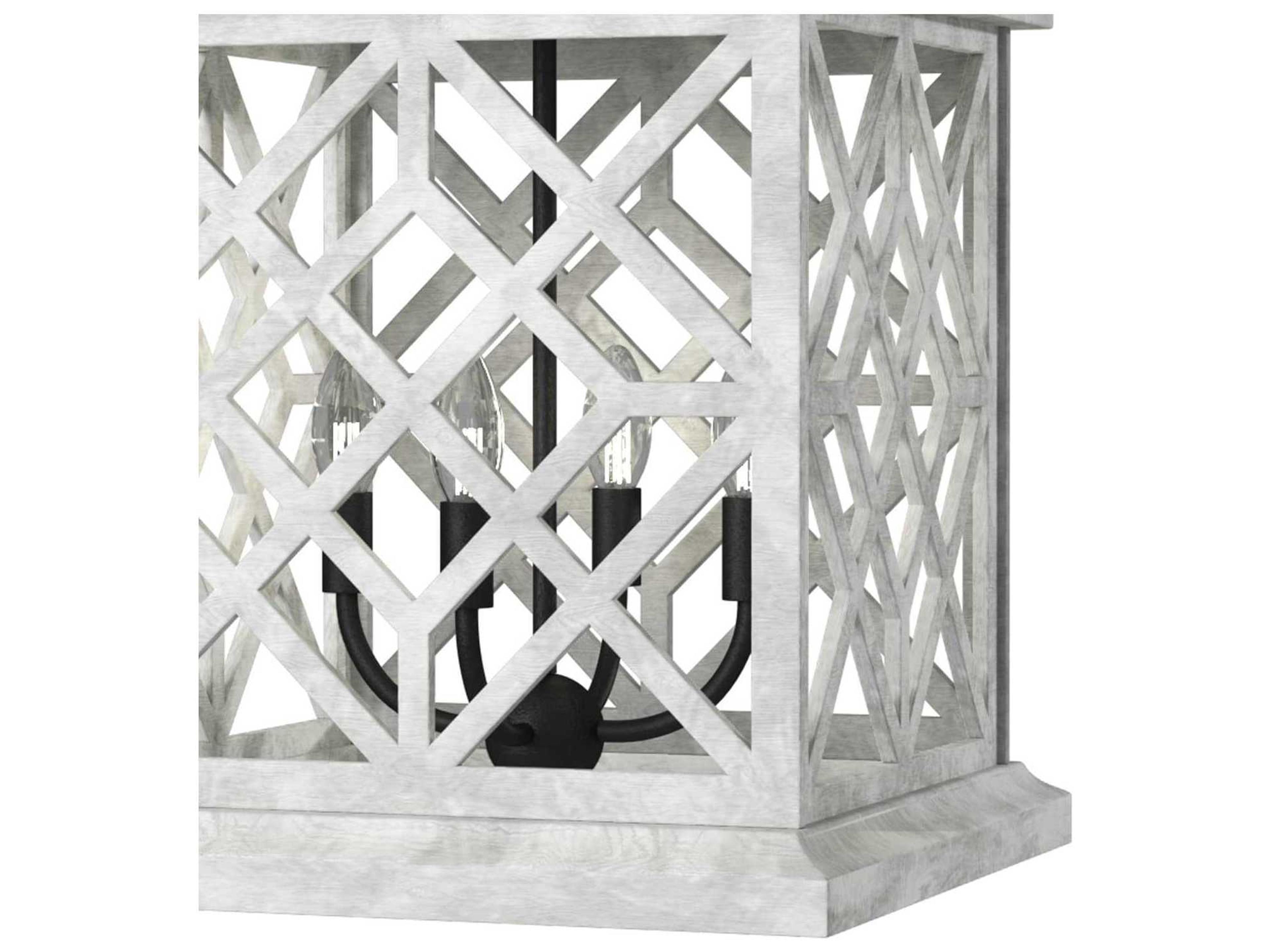 Regina Andrew 4-Light White Candelabra Lantern Chandelier