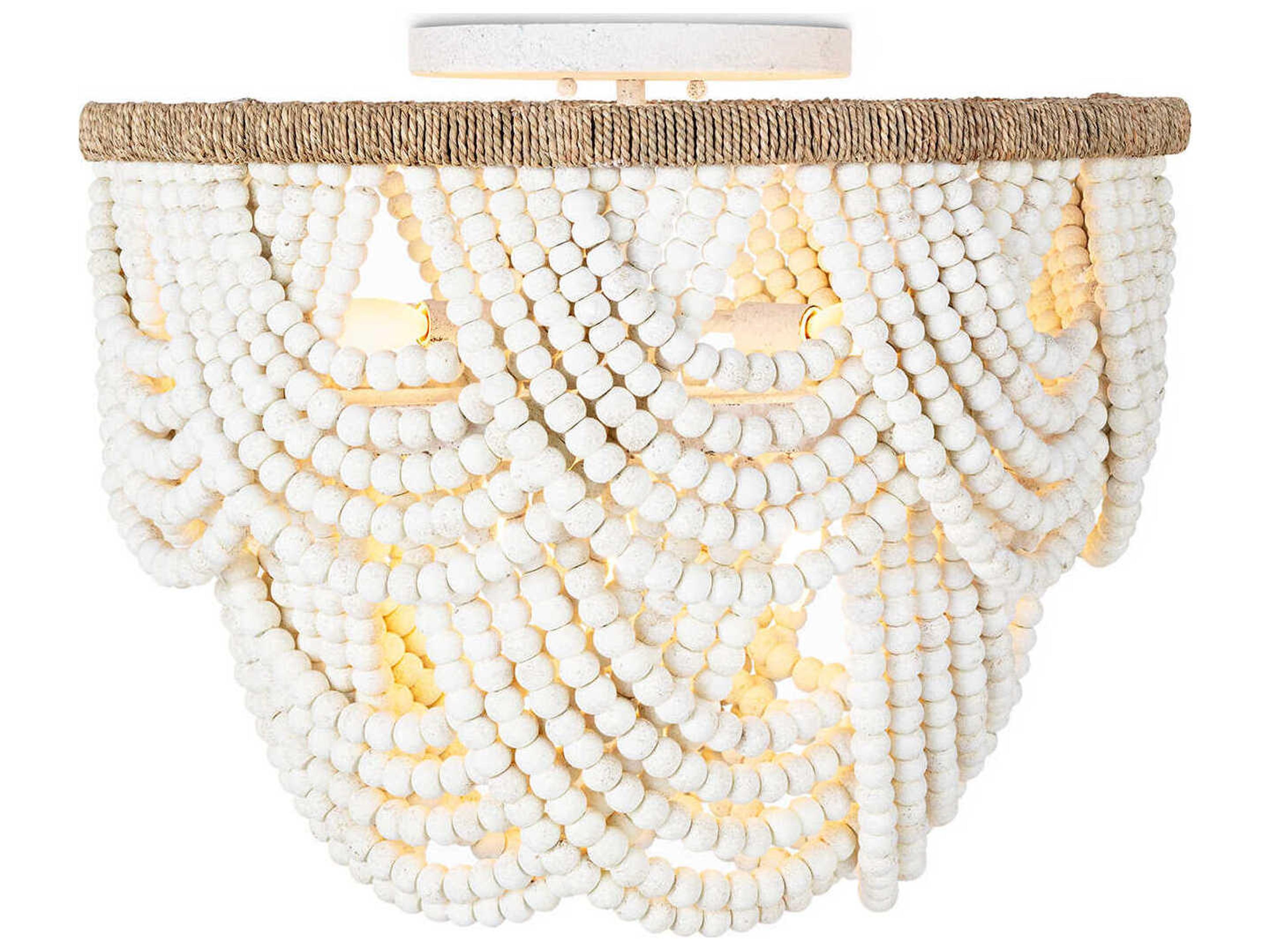 6-Light White Flush Mount