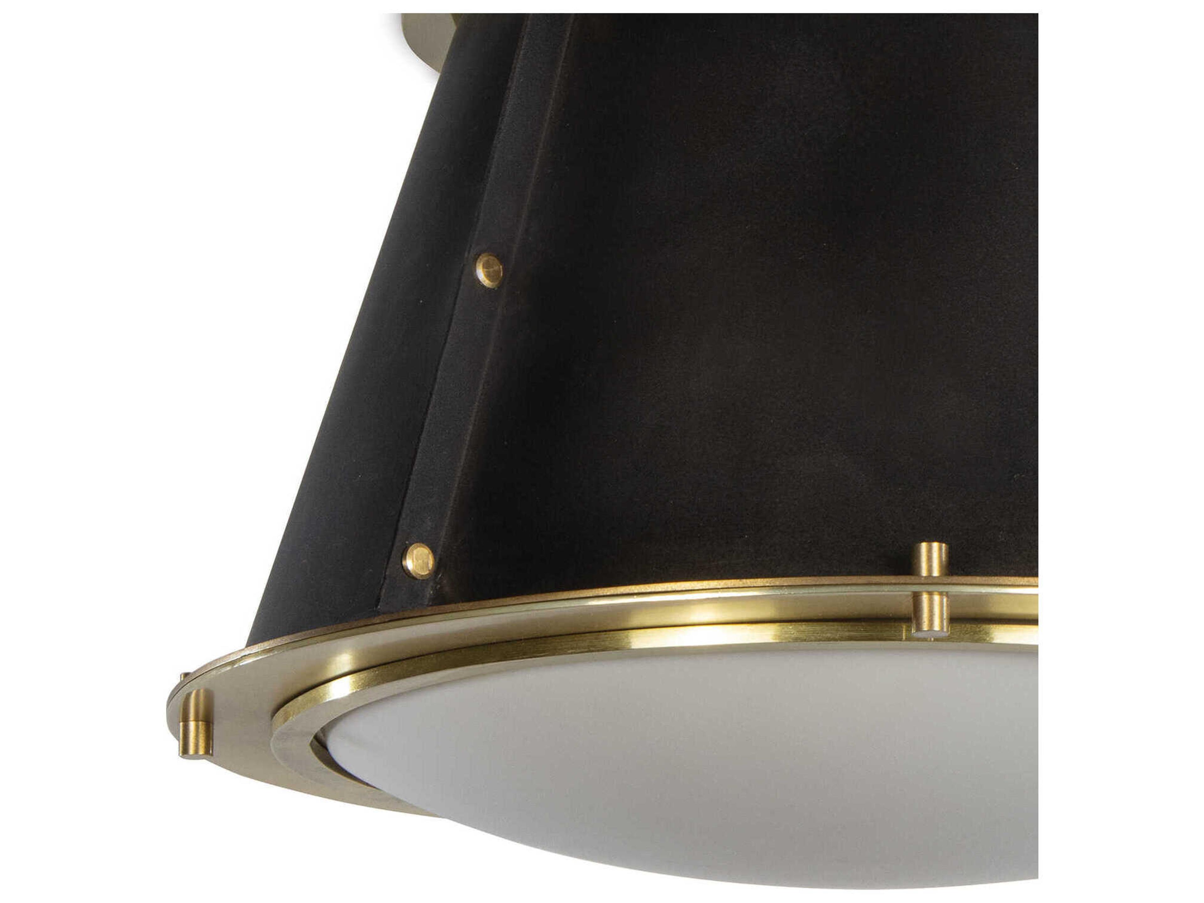 Regina Andrew French Maid 1-Light Blackened Brass Flush Mount