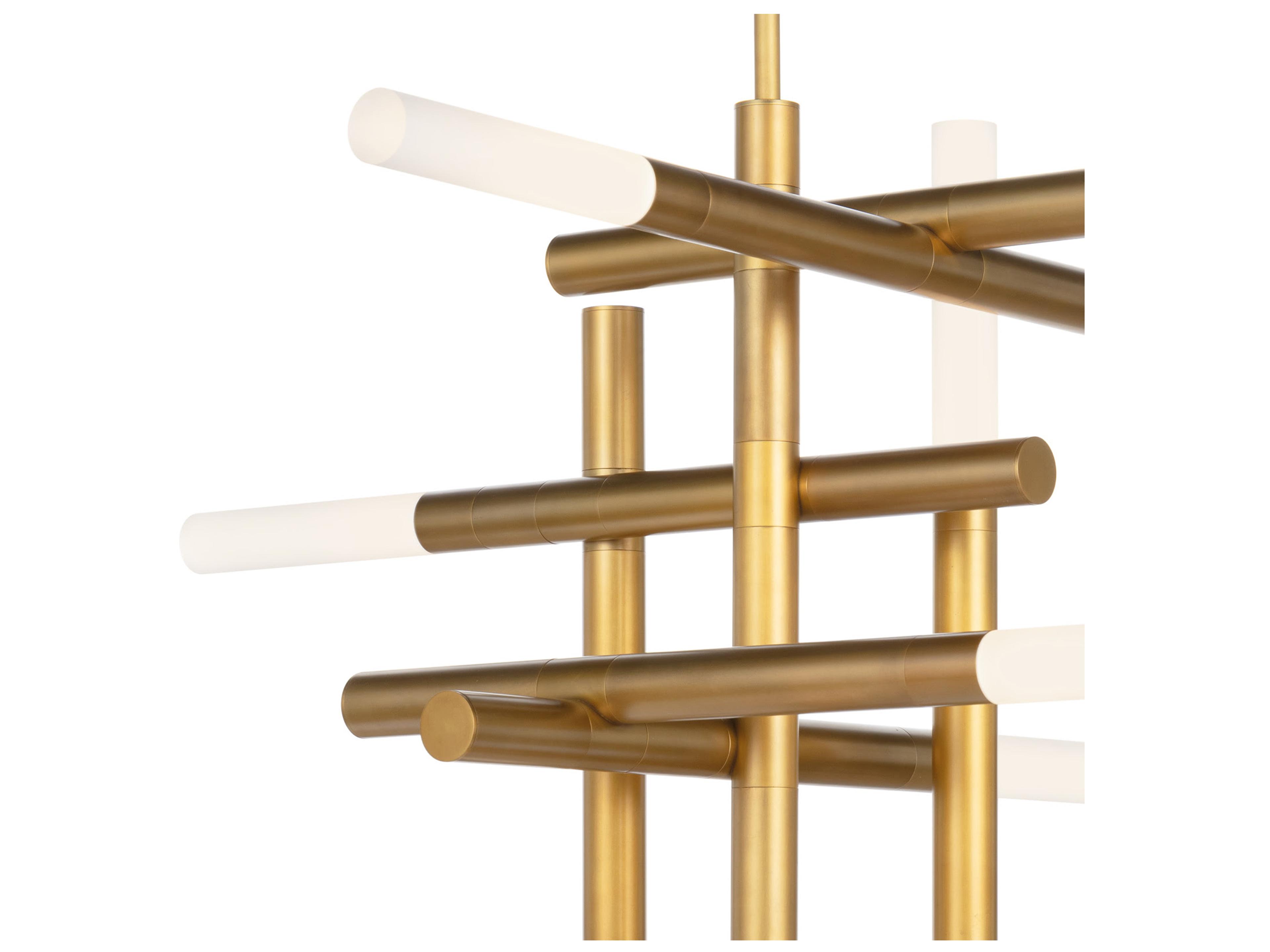 Regina Andrew Cass 8-Light Natural Brass Geometric Chandelier