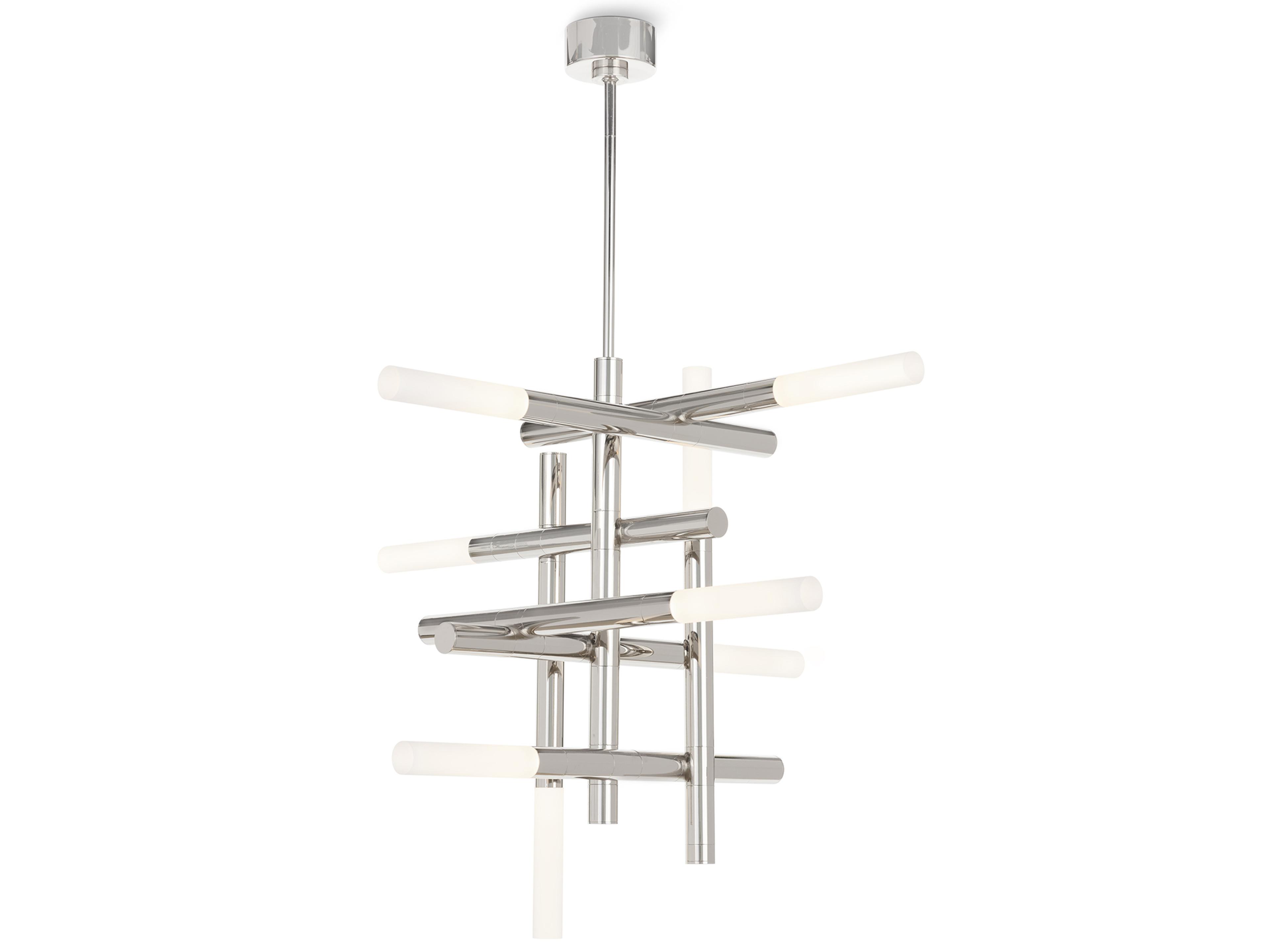 Cass 8-Light Polished Nickel Geometric Chandelier