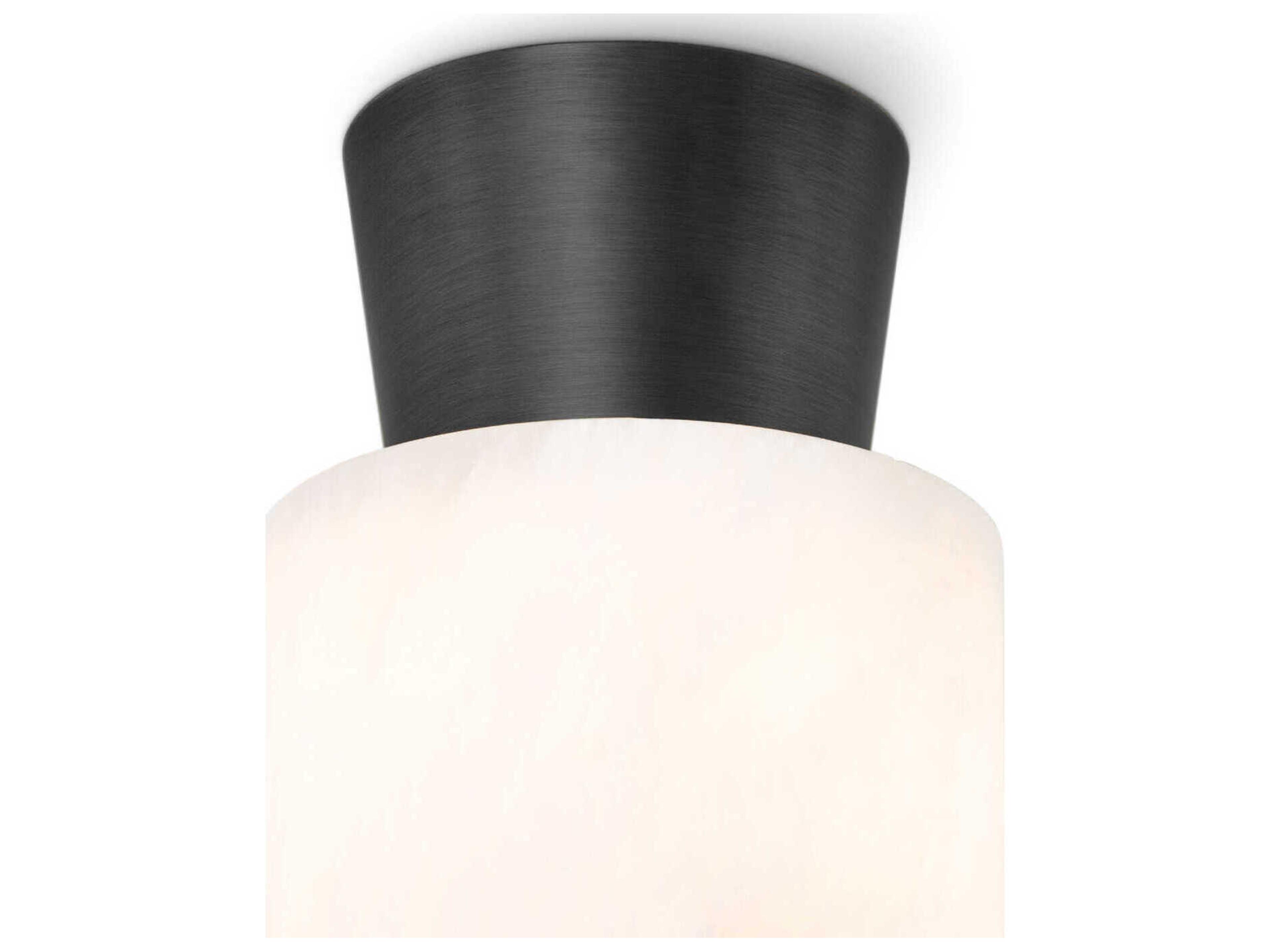 Regina Andrew 1-Light Natural Stone Bronze Cylinder Flush Mount