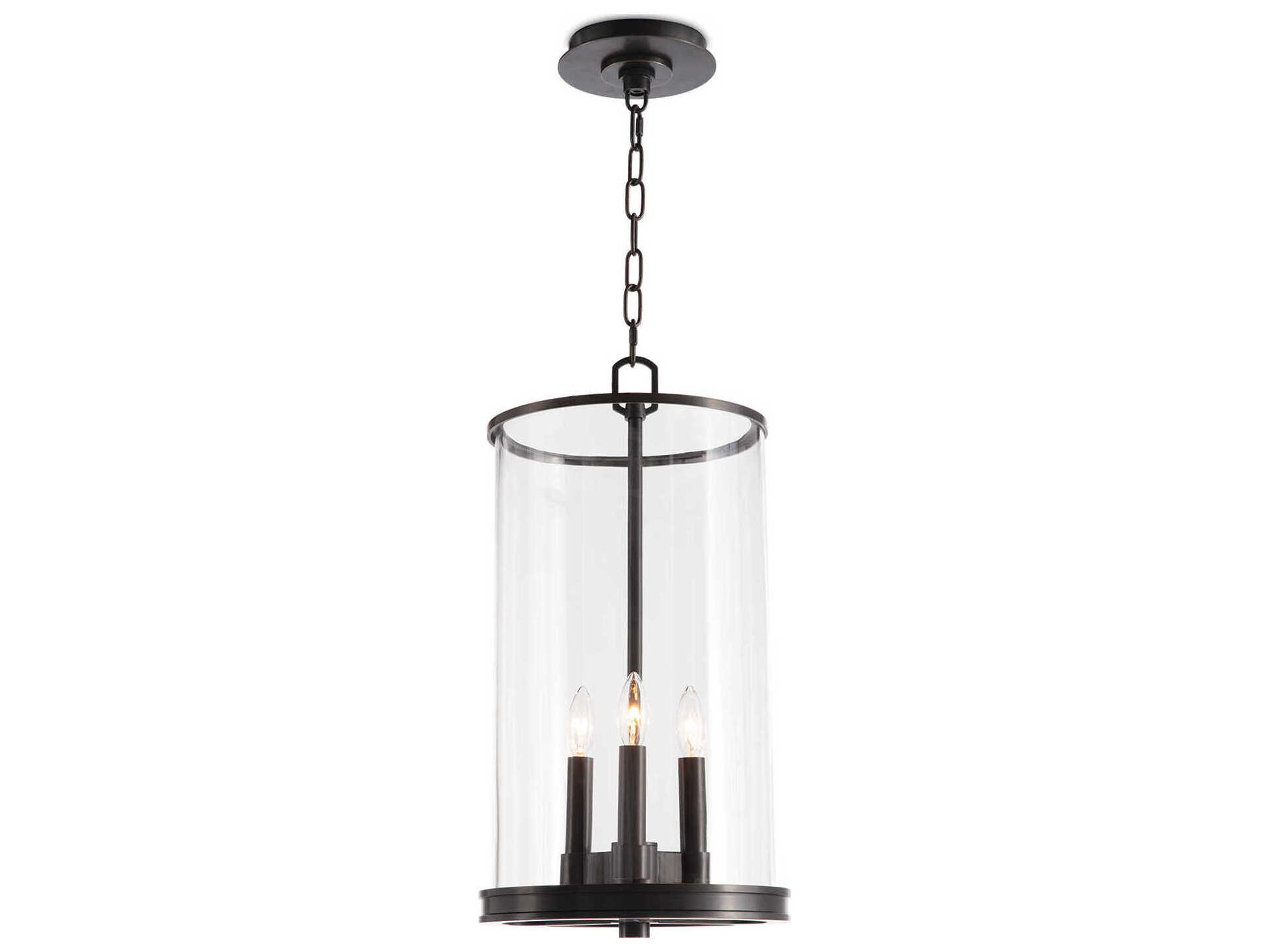 Adria 3-Light Oil Rubbed Bronze Glass Cylinder Mini Pendant