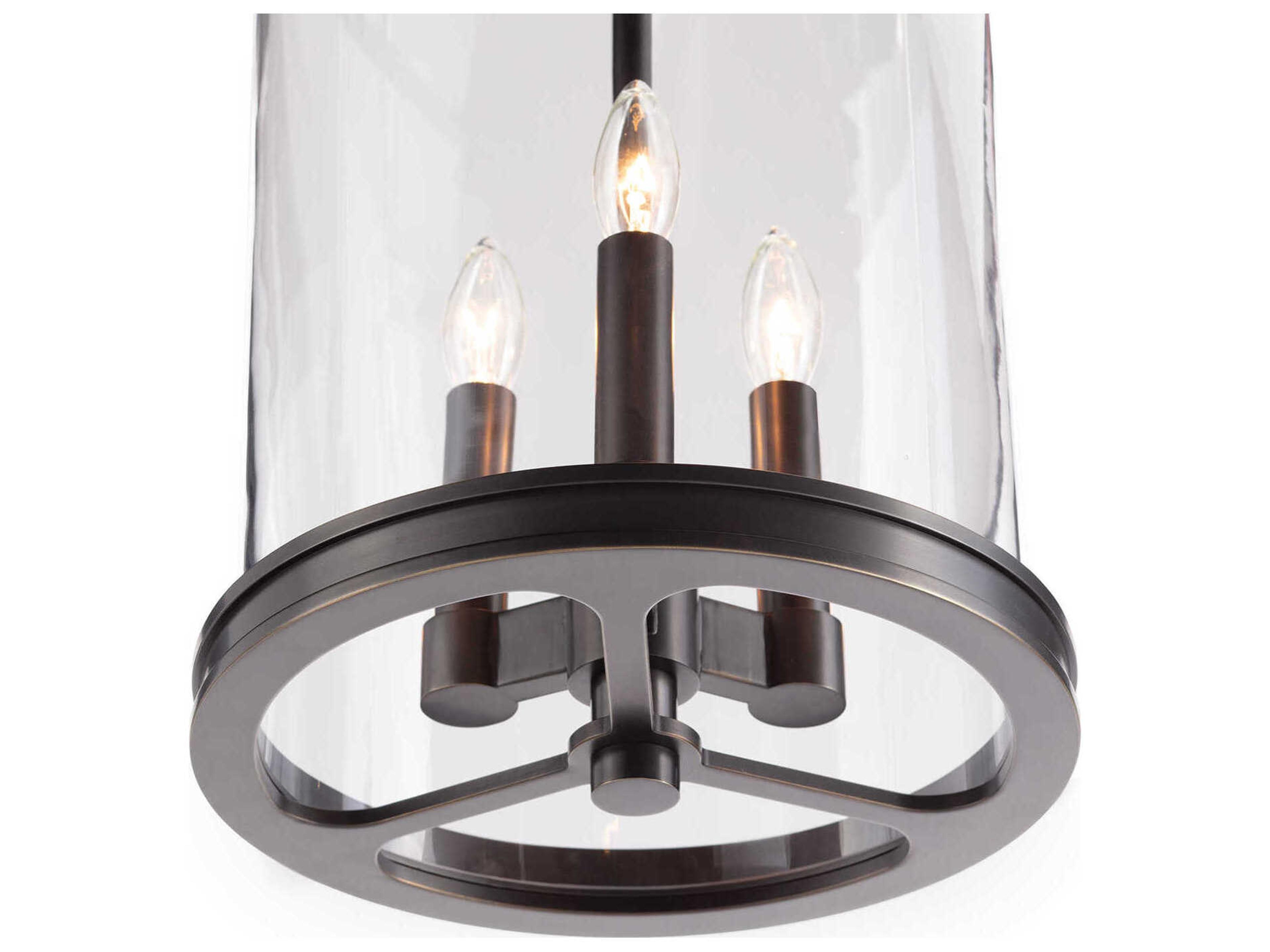 Regina Andrew Adria 3-Light Oil Rubbed Bronze Glass Cylinder Mini Pendant