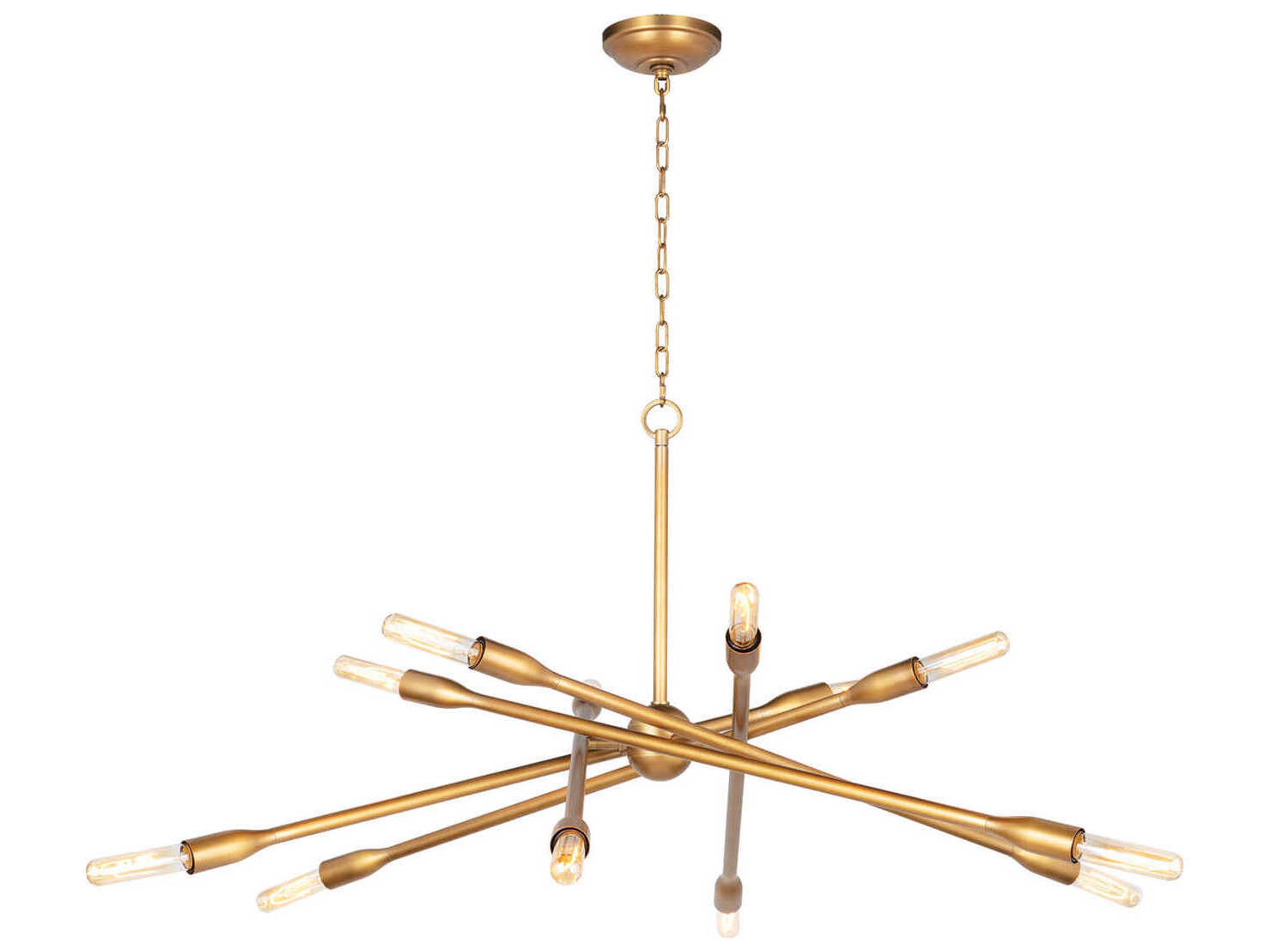 Regina Andrew Cobra 12-Light Natural Brass Chandelier