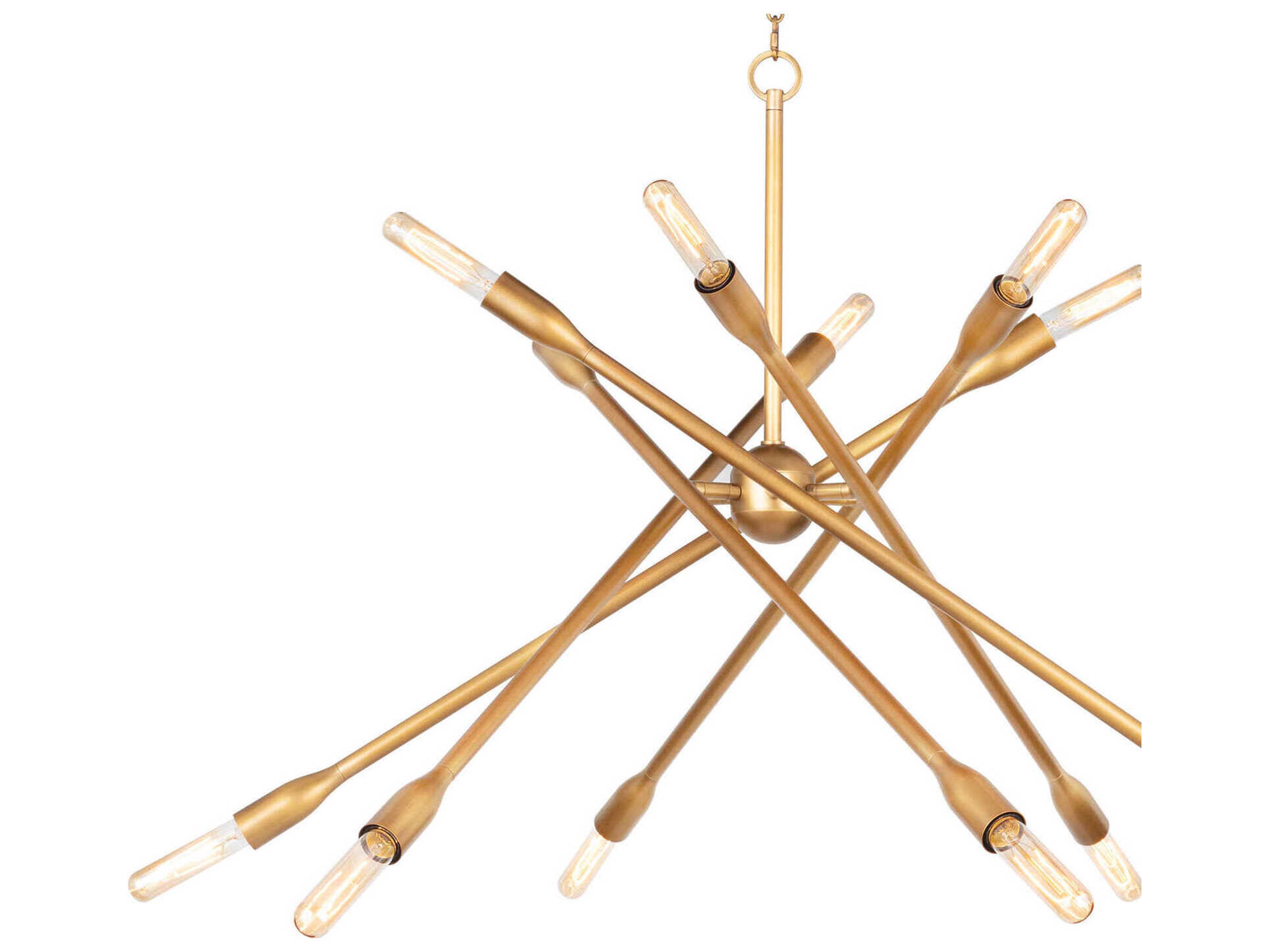 Regina Andrew Cobra 12-Light Natural Brass Chandelier
