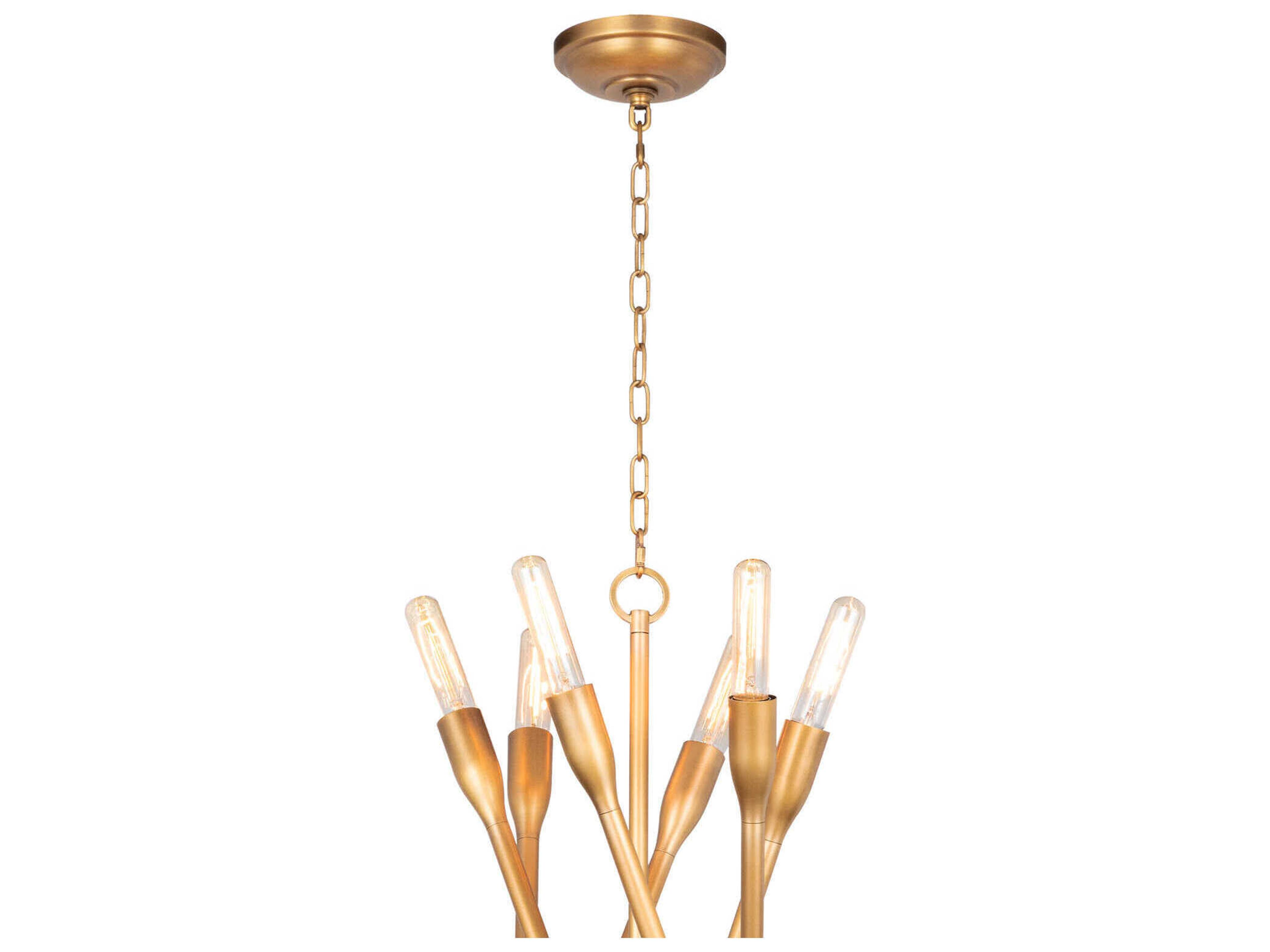 Regina Andrew Cobra 12-Light Natural Brass Chandelier