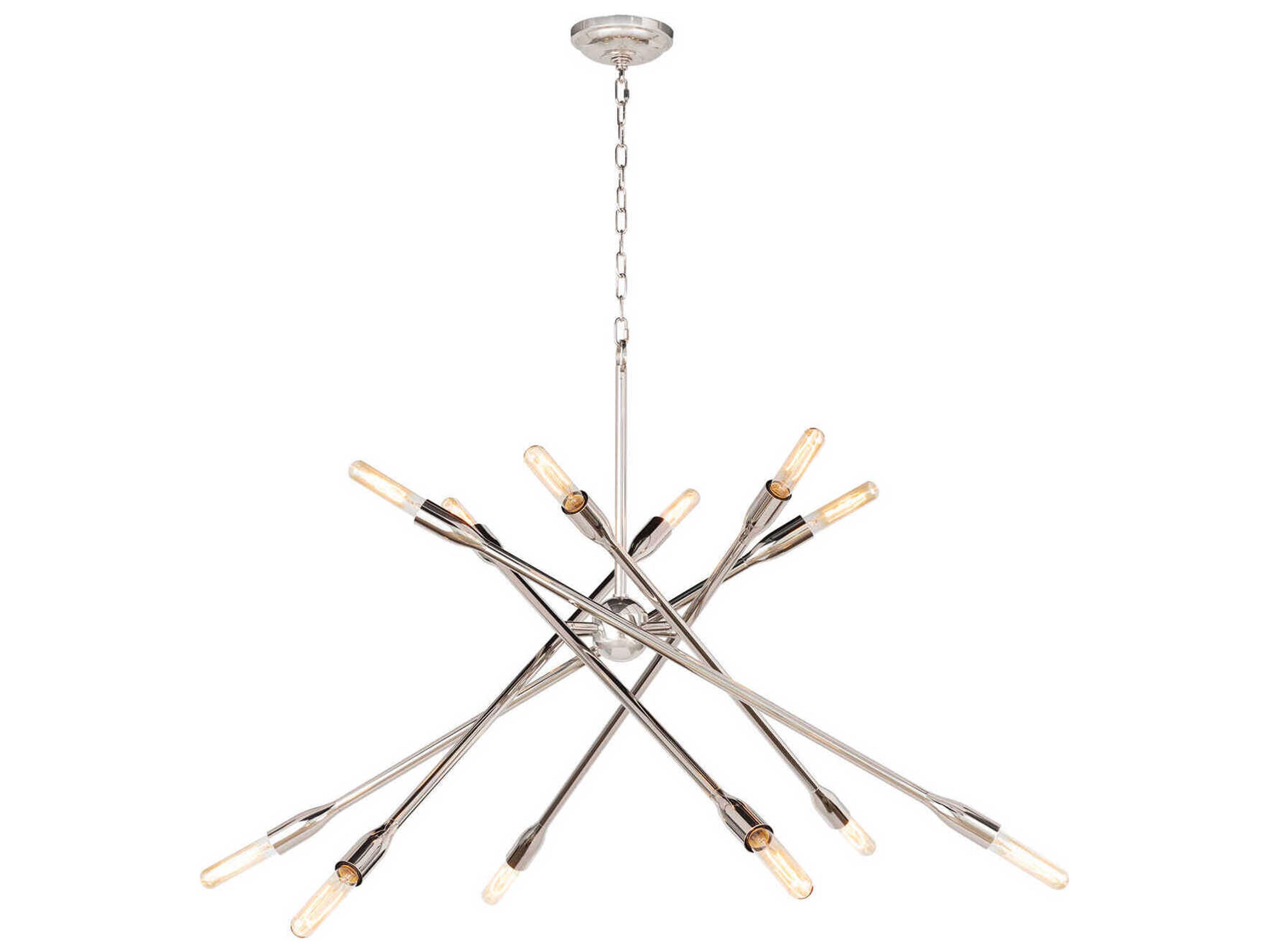 Cobra 12-Light Polished Nickel Chandelier
