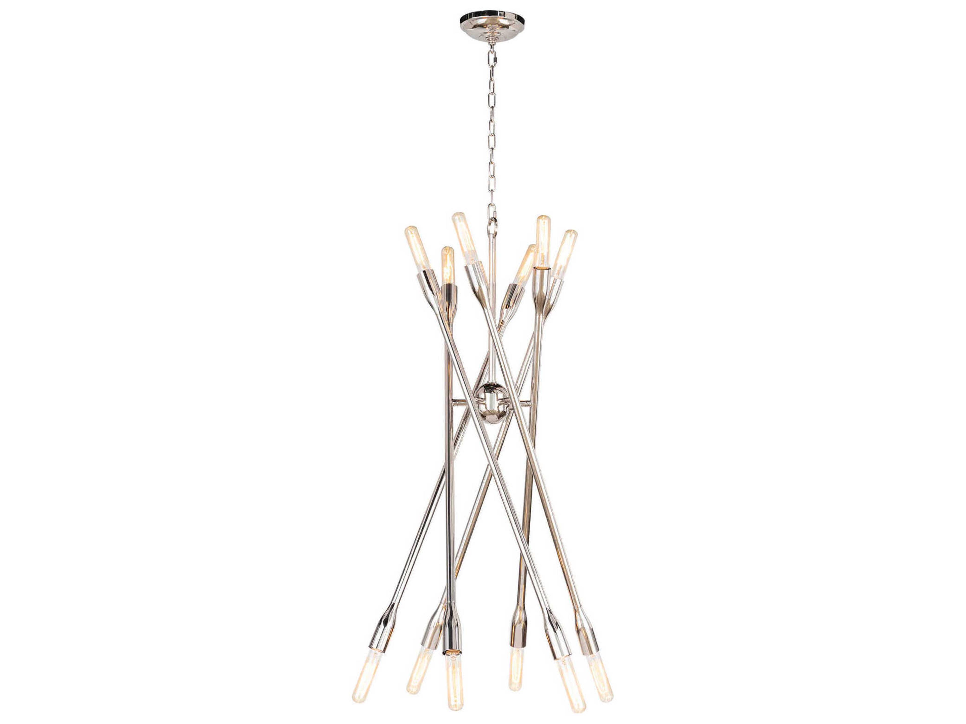 Regina Andrew Cobra 12-Light Polished Nickel Chandelier