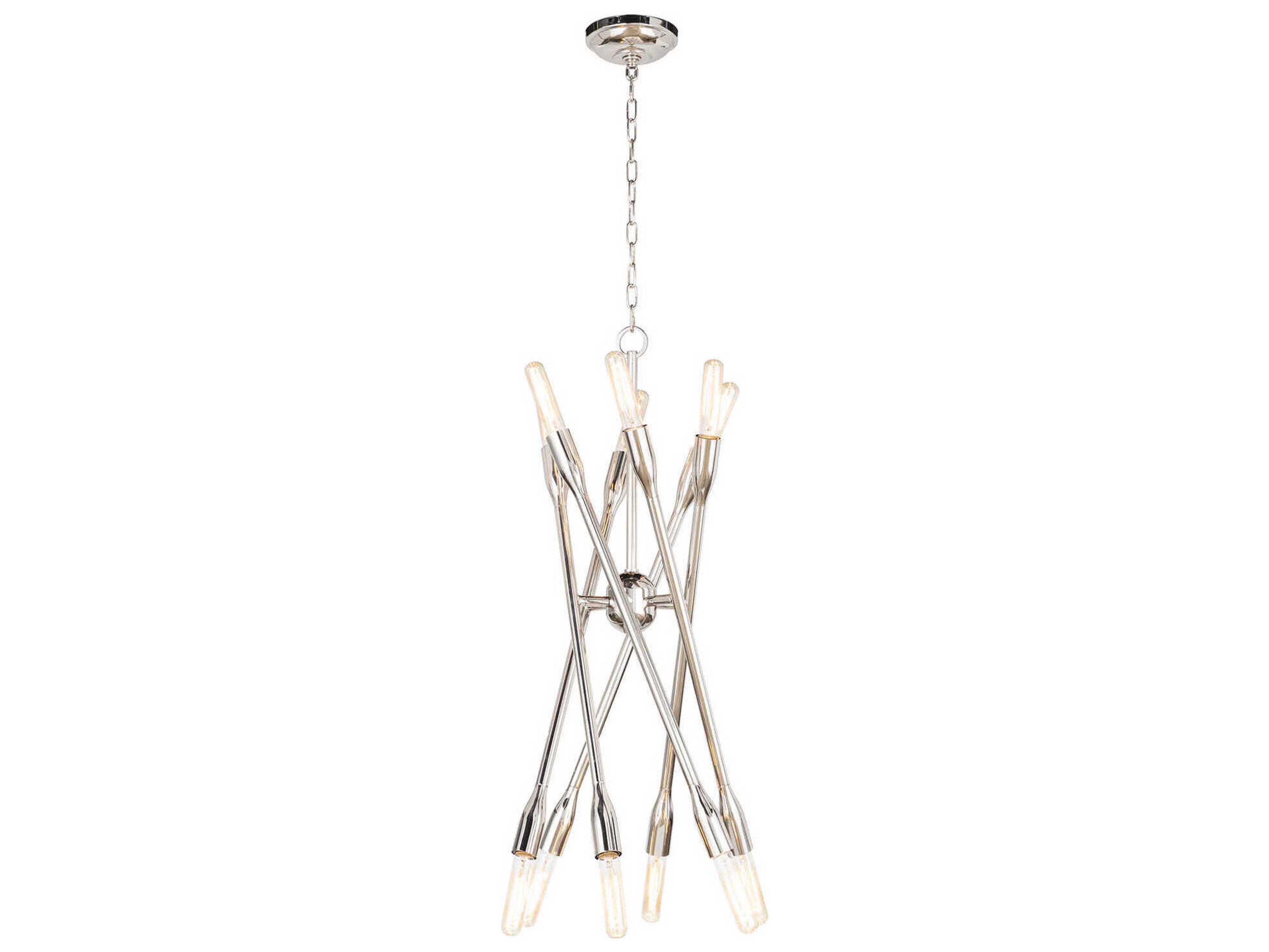 Regina Andrew Cobra 12-Light Polished Nickel Chandelier