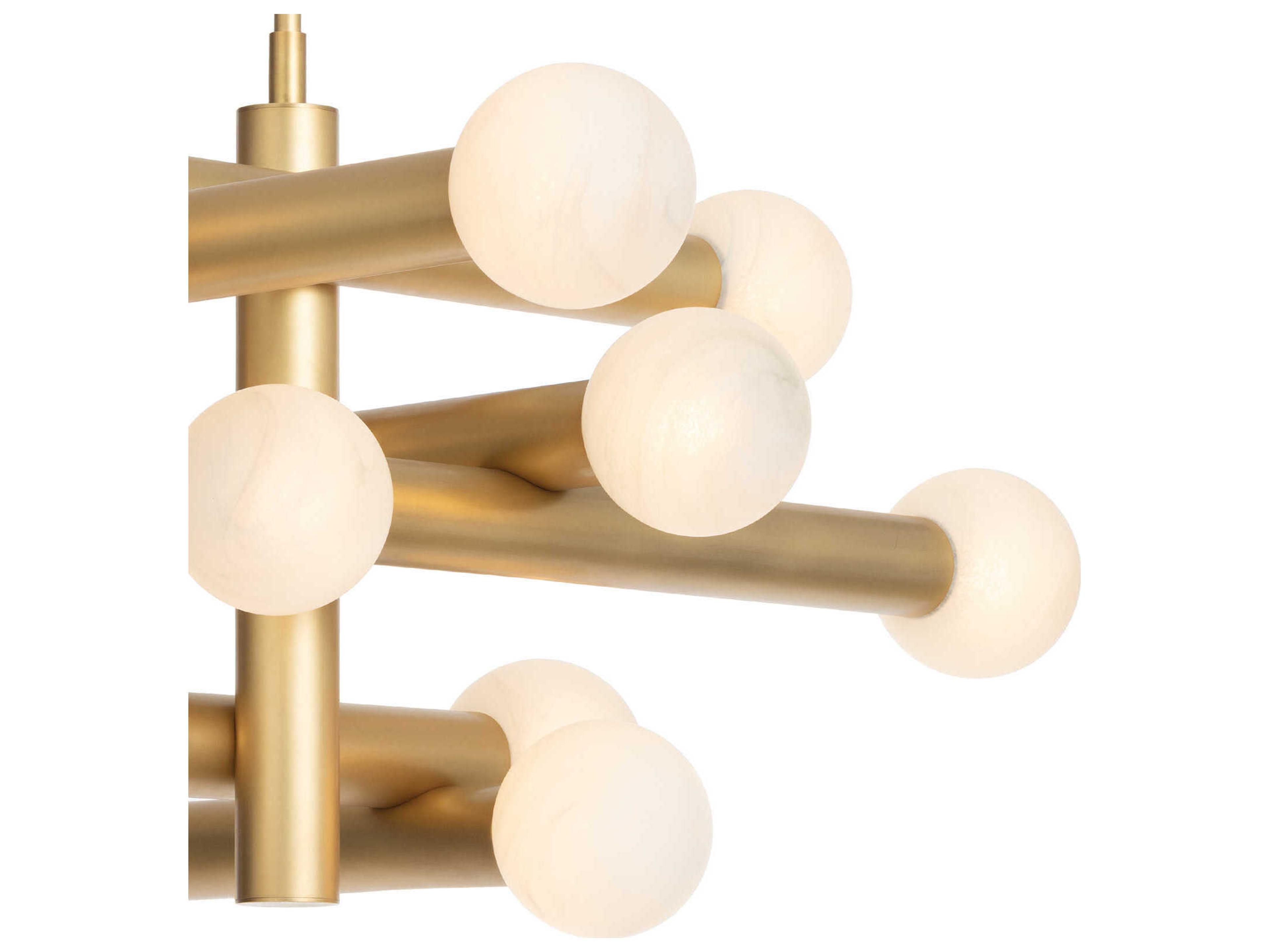 Regina Andrew Dion 12-Light Natural Brass Globe Tiered Chandelier