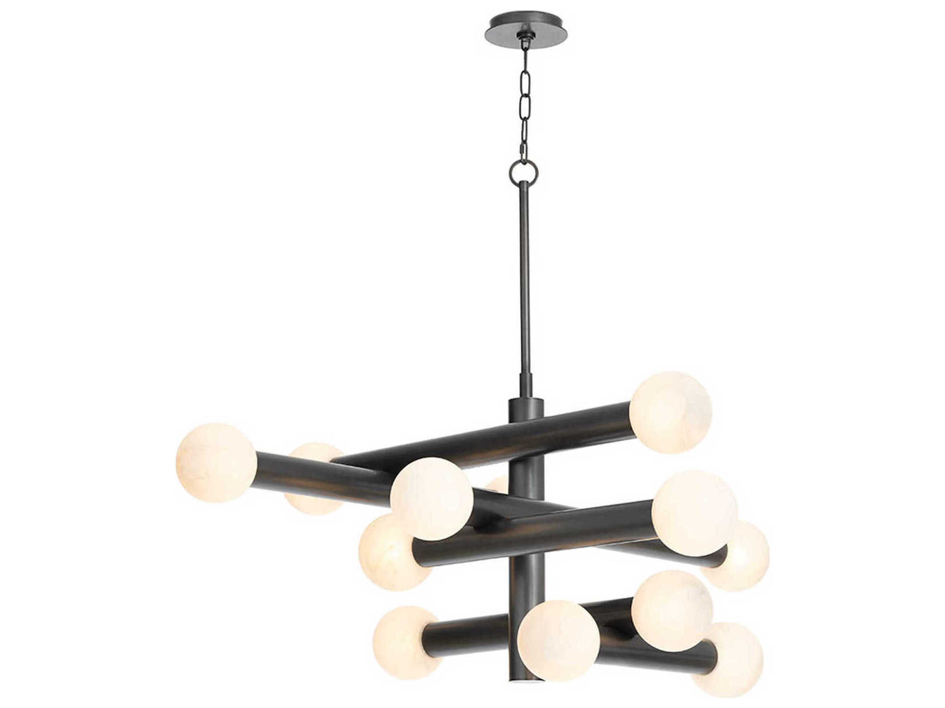 Dion 12-Light Oil Rubbed Bronze Globe Tiered Chandelier