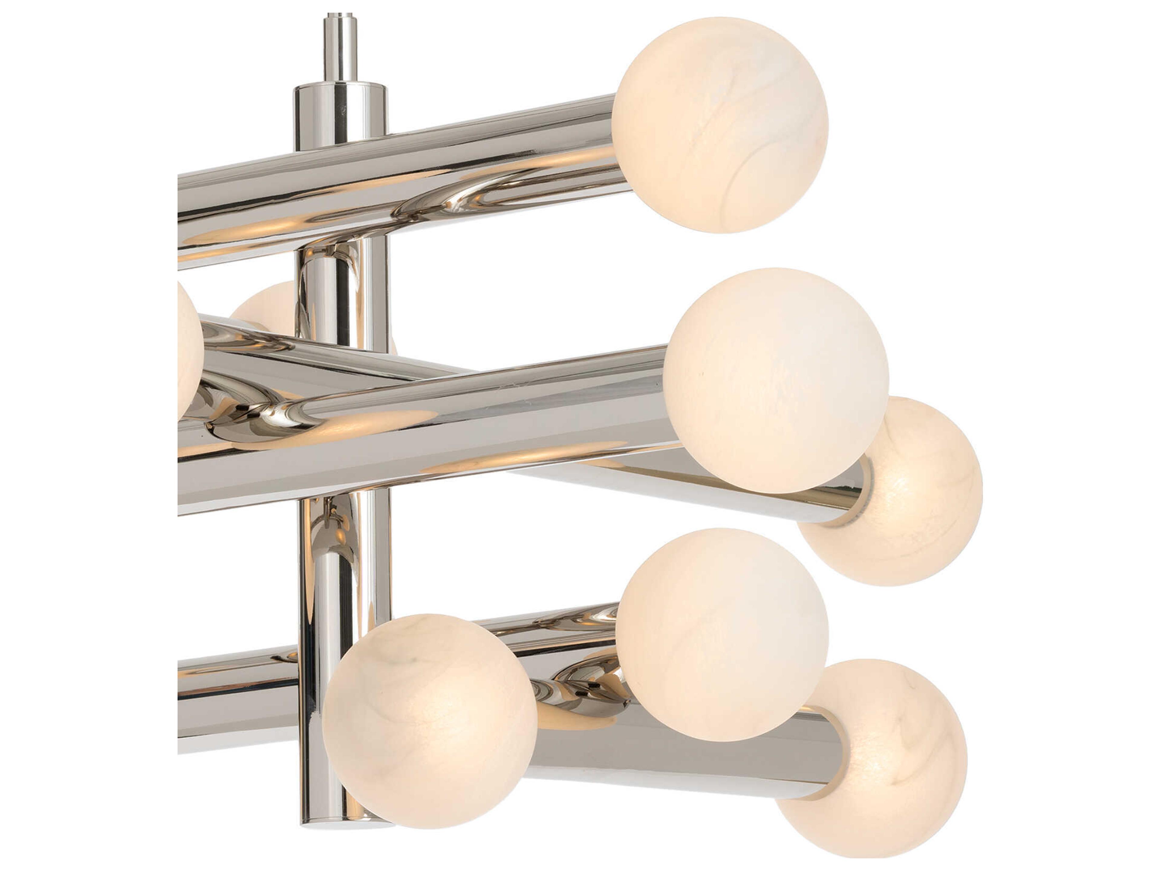 Regina Andrew Dion 12-Light Polished Nickel Globe Tiered Chandelier
