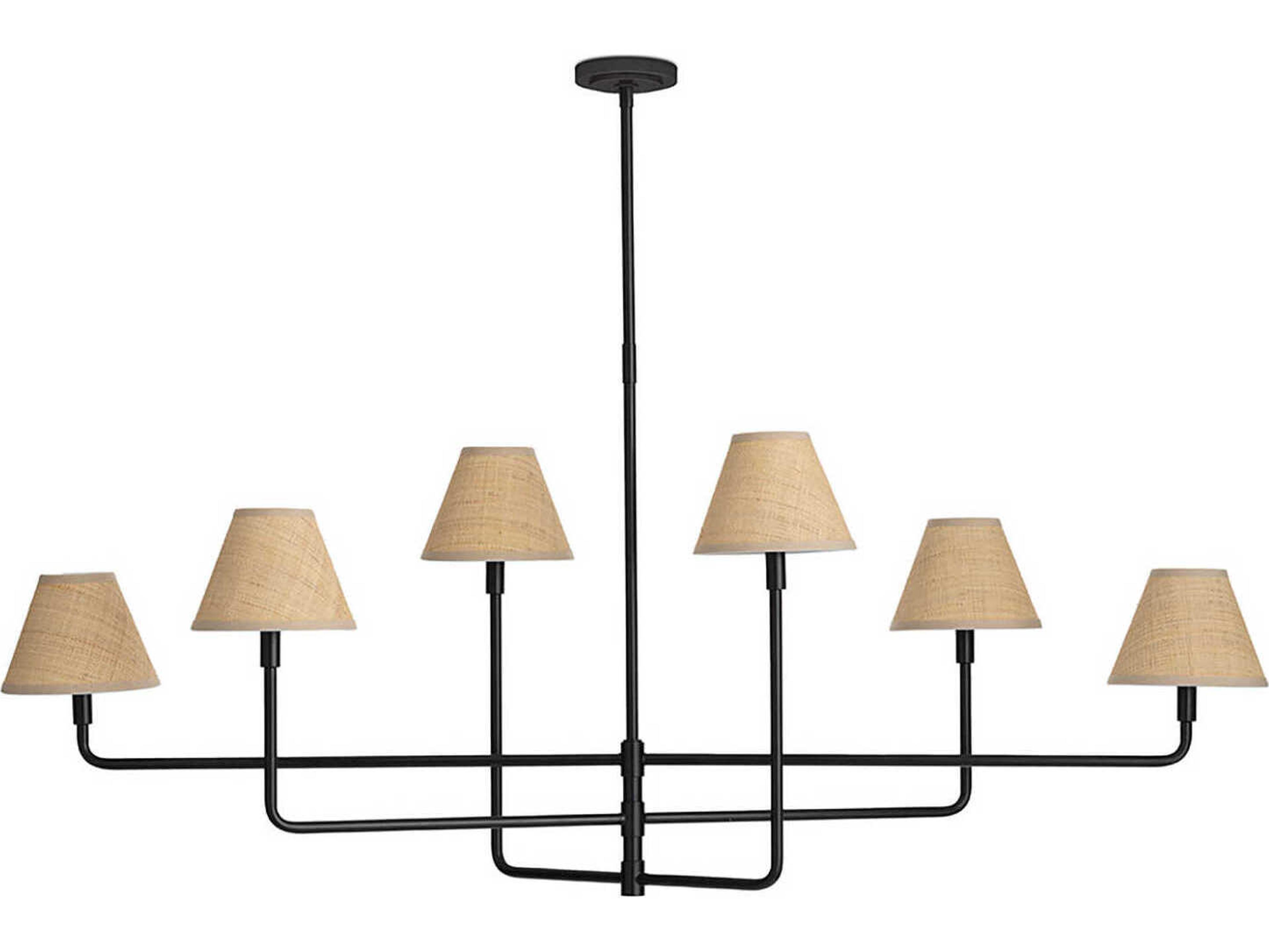 Polly 6-Light Blackened Brass Island Pendant