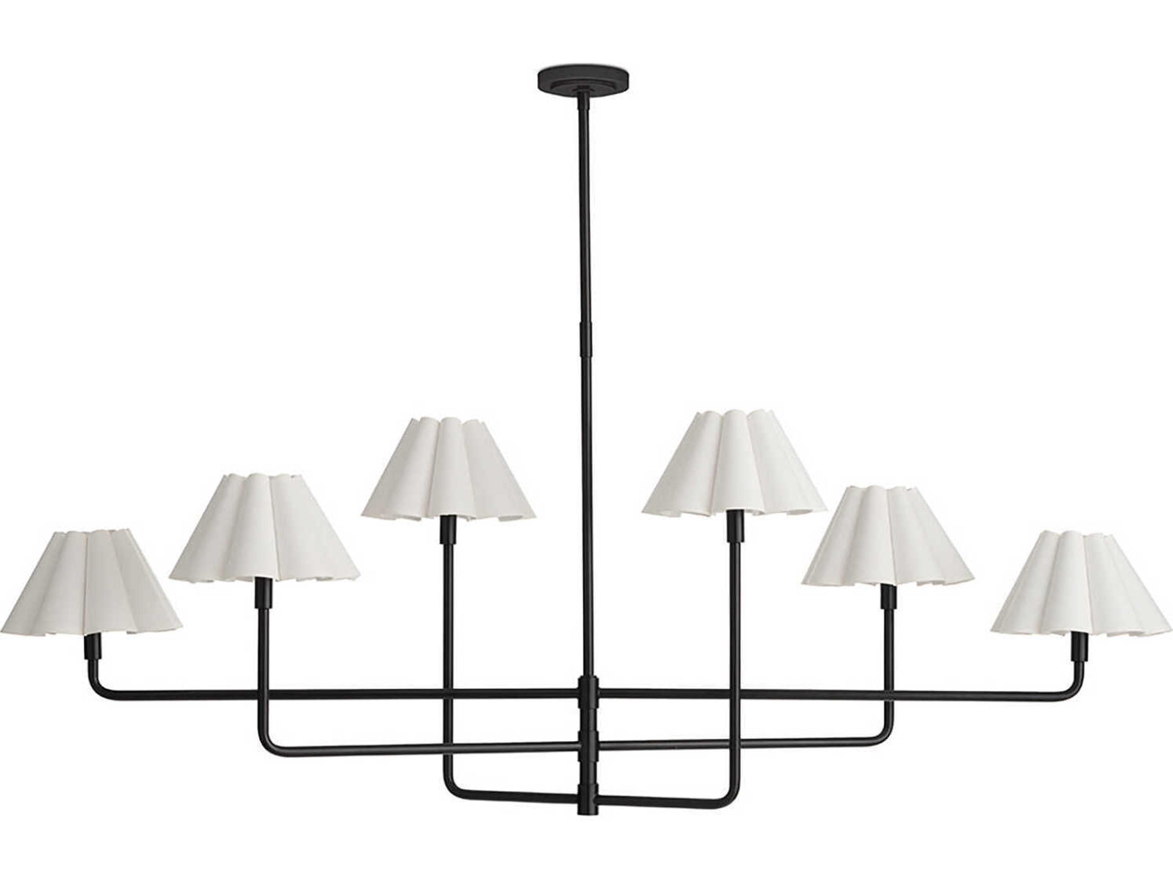 Polly 6-Light Blackened Brass Island Pendant