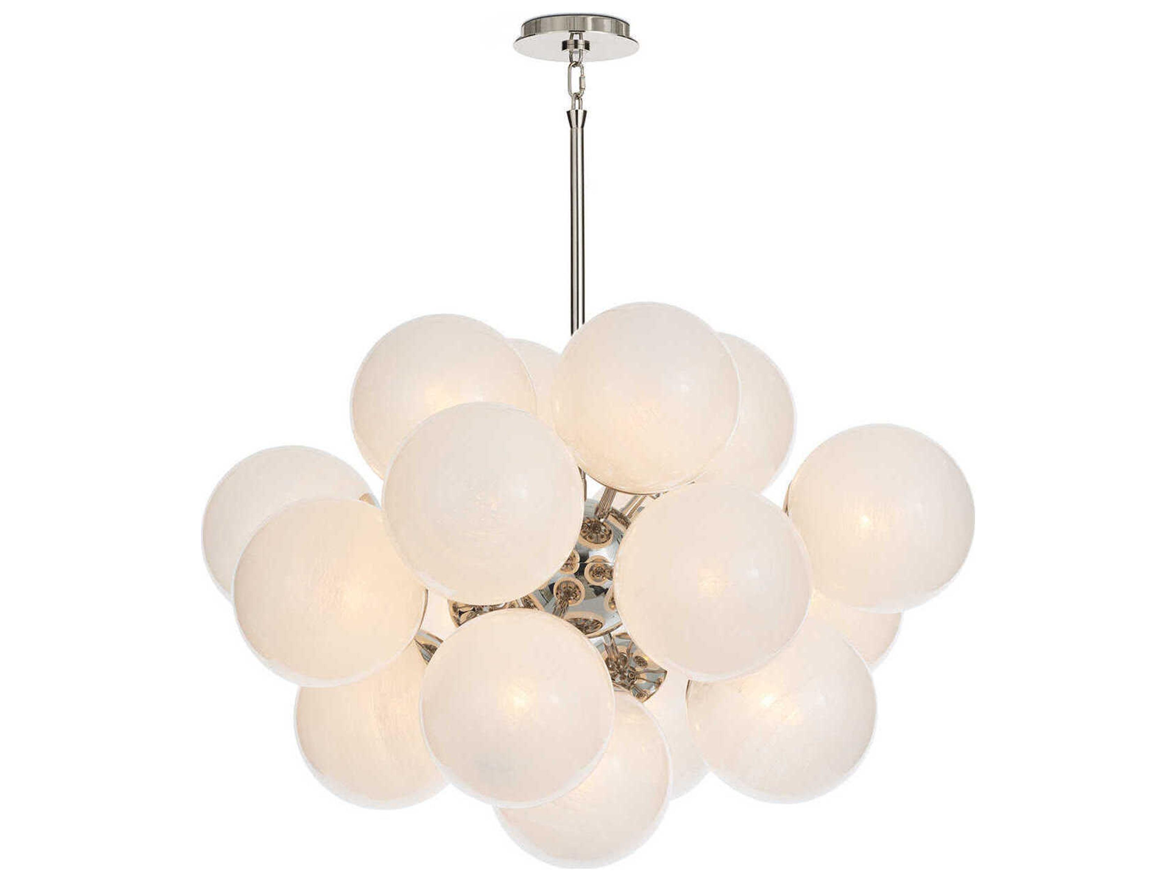 Shine 17-Light Polished Nickel Globe Chandelier