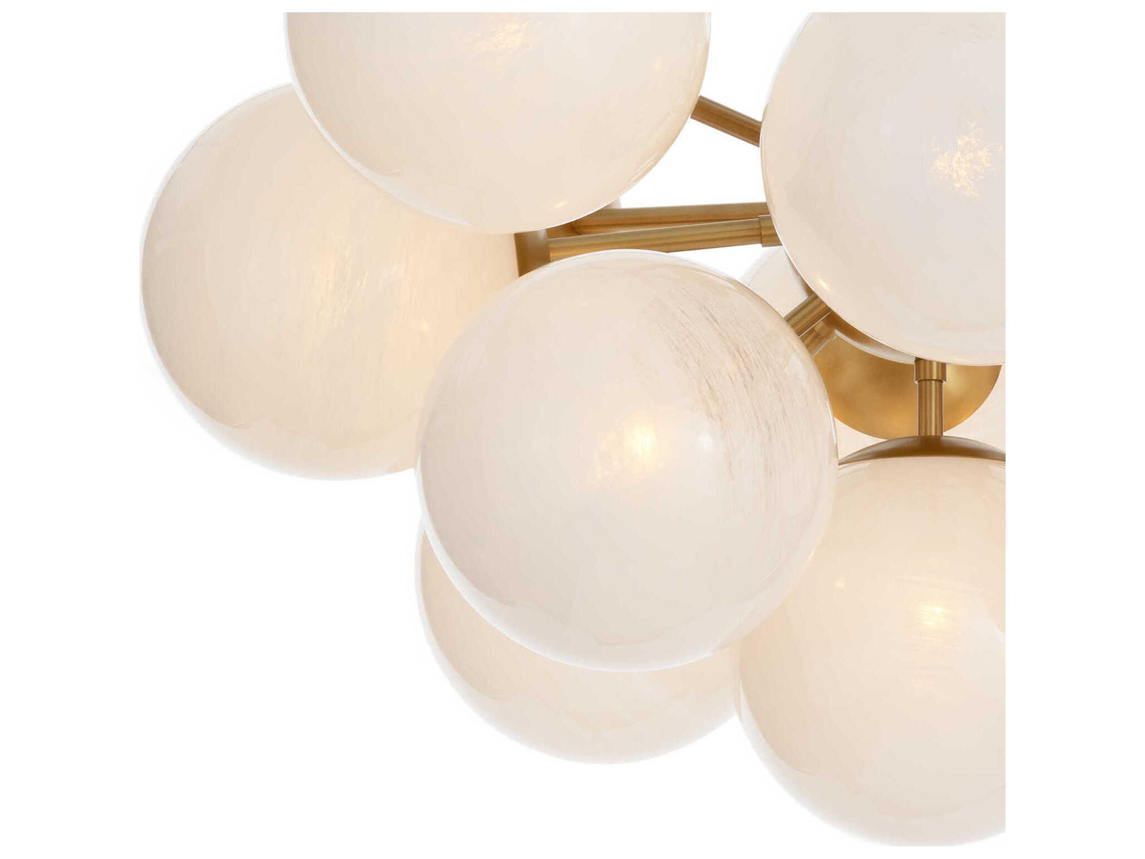 Regina Andrew Shine 13-Light Natural Brass Globe Semi Flush Mount