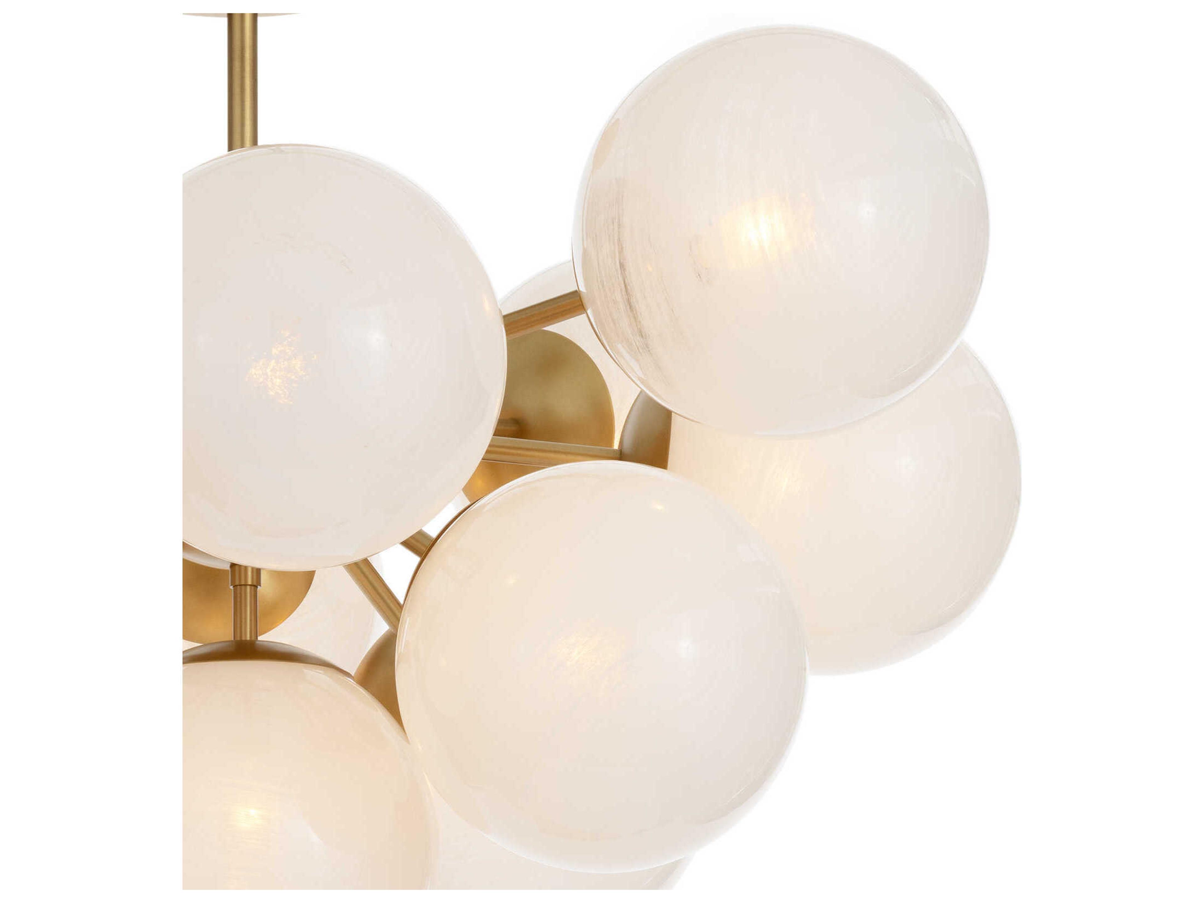 Regina Andrew Shine 13-Light Natural Brass Globe Semi Flush Mount