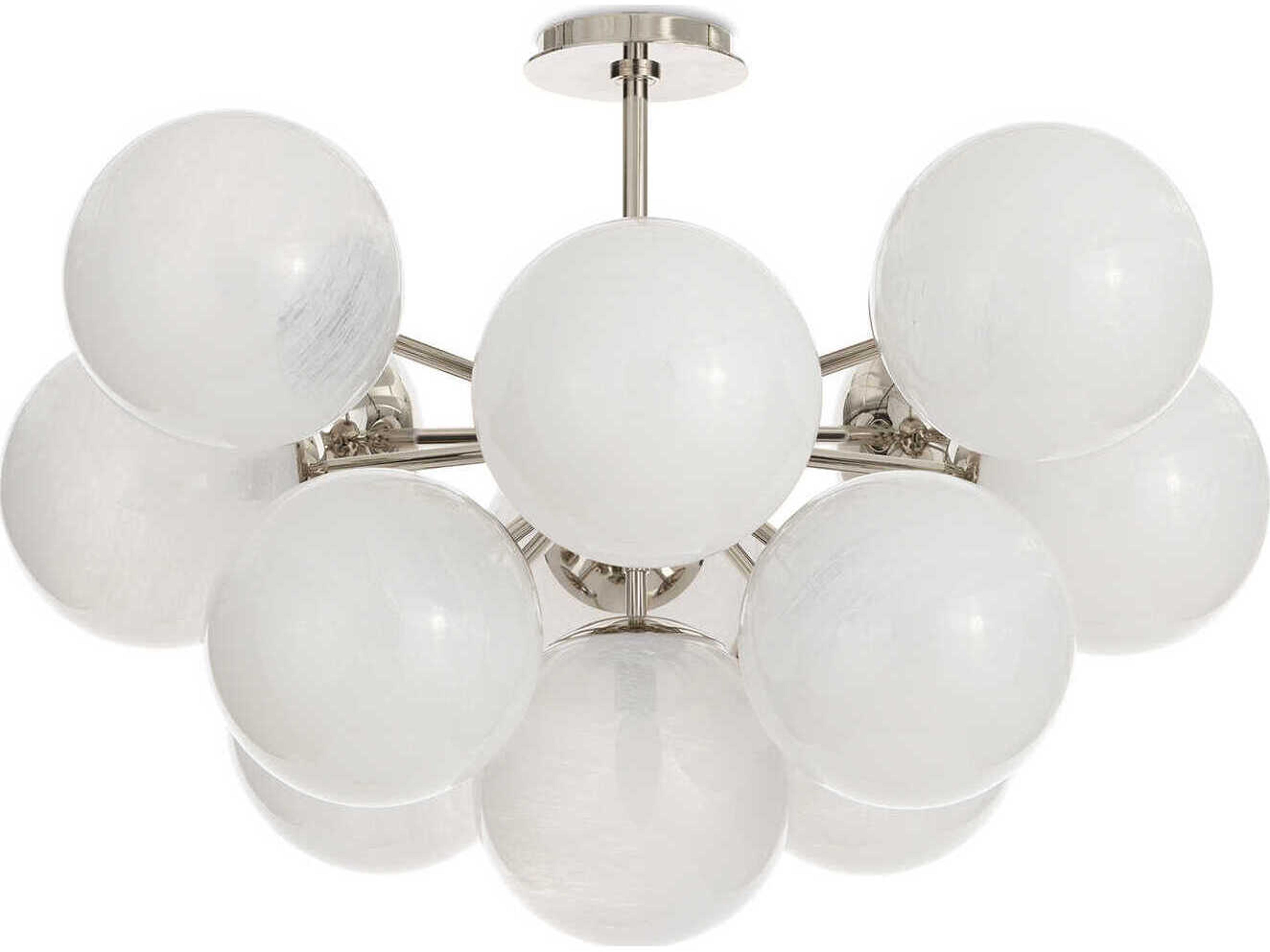 Regina Andrew Shine 13-Light Polished Nickel Globe Semi Flush Mount